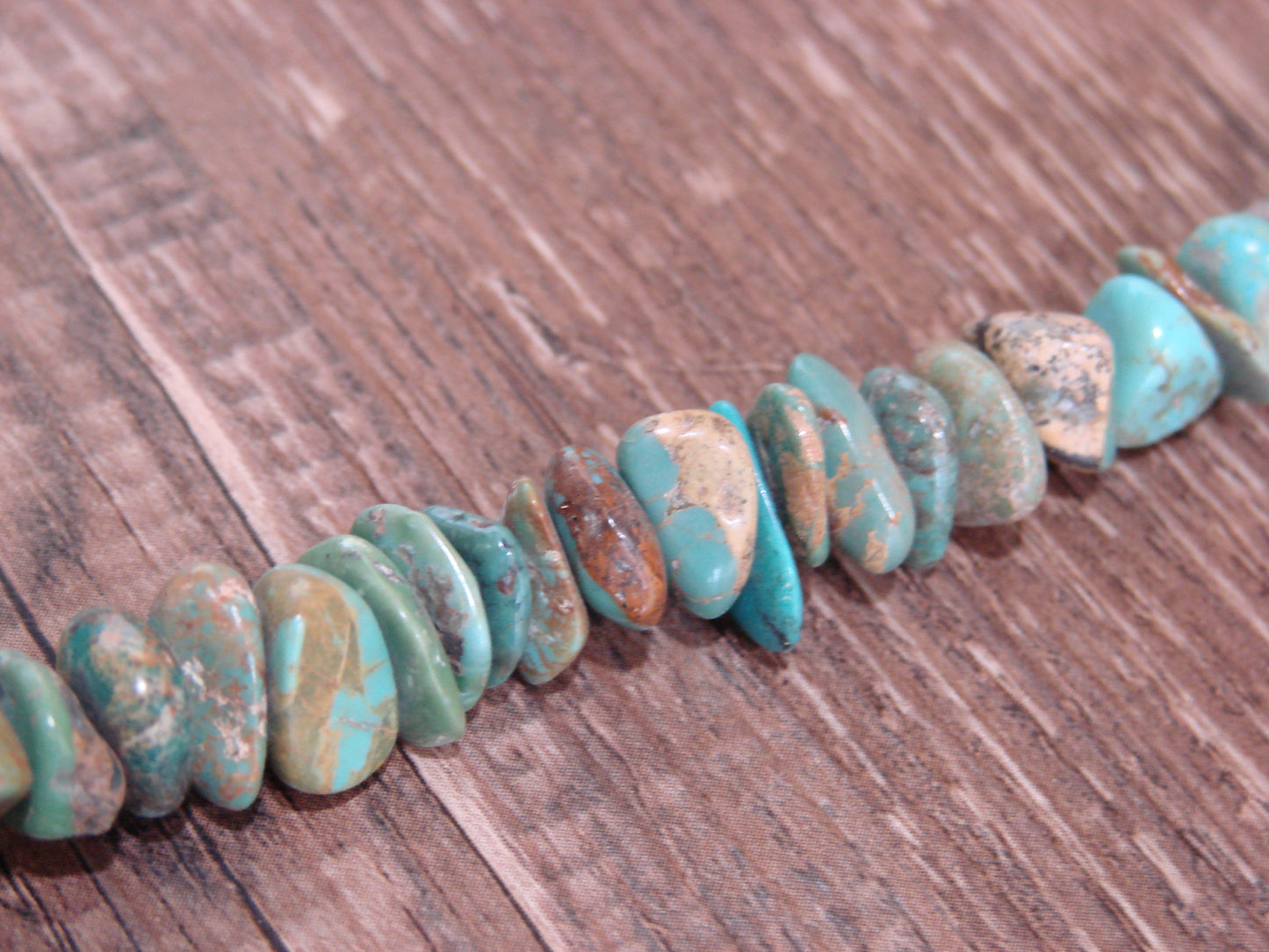 Native American Sterling Silver 17" Turquoise Nugget Stone Necklace by Coriz