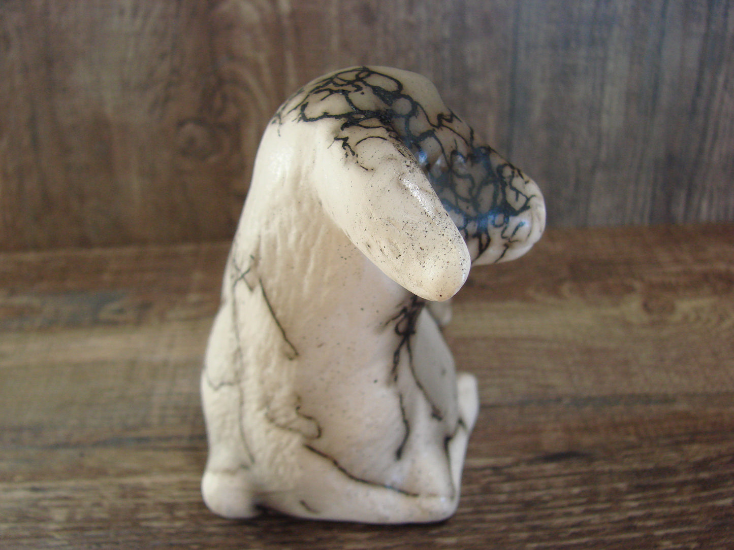 Native American Pottery Horse Hair Lamb Sculpture by Vail