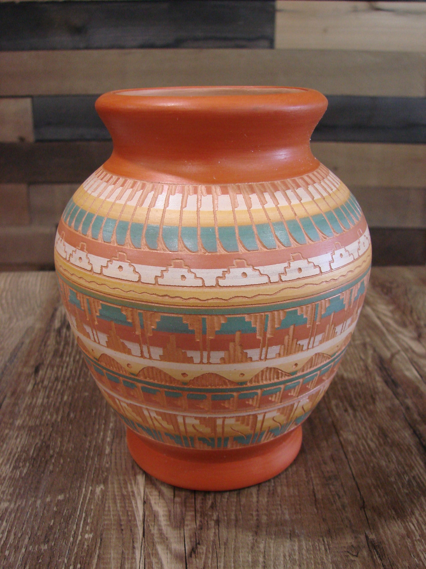 Native American Hand Etched & Hand Painted Pottery - Gilmore