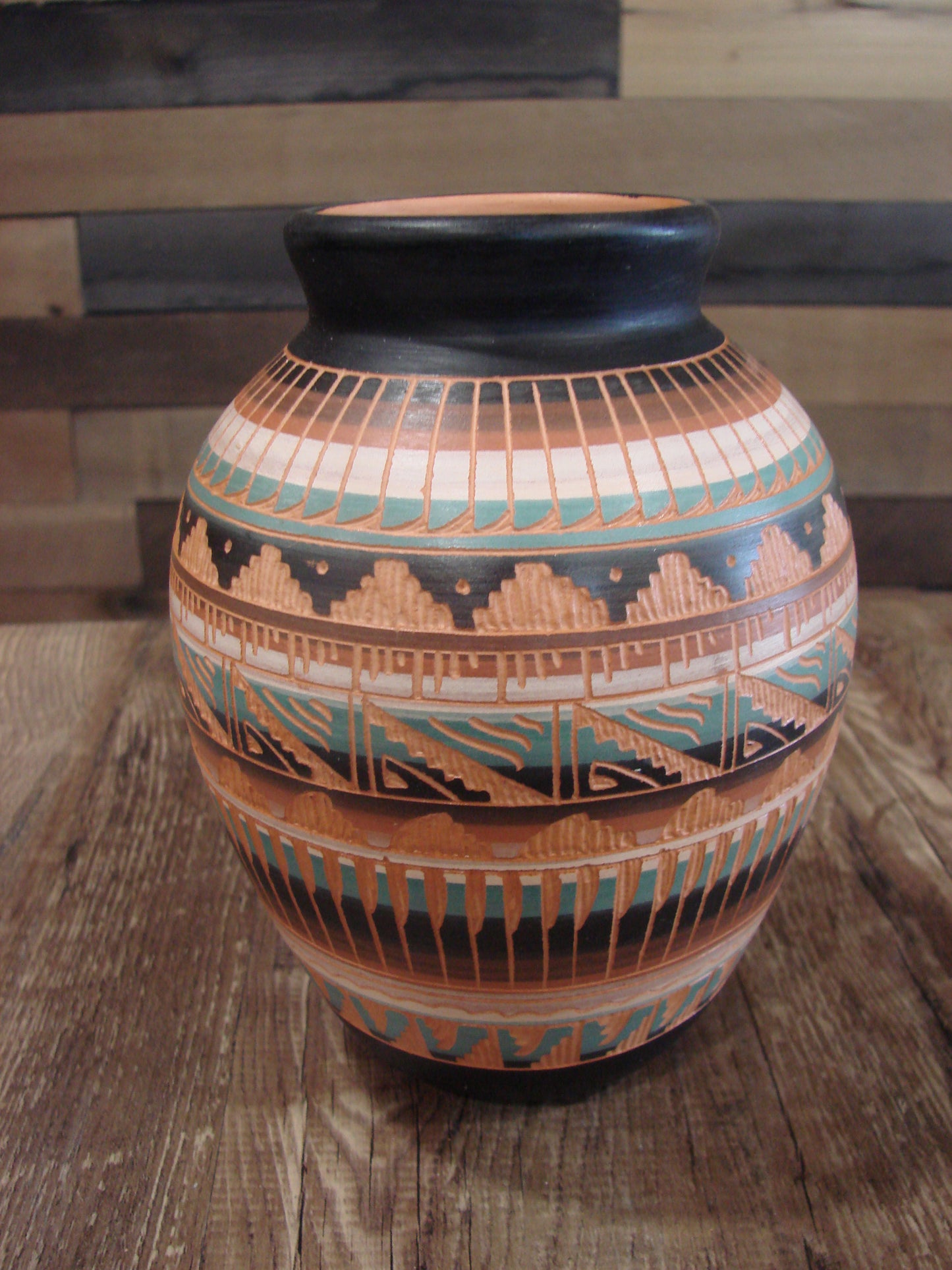Native American Hand Etched & Hand Painted Pottery - Gilmore
