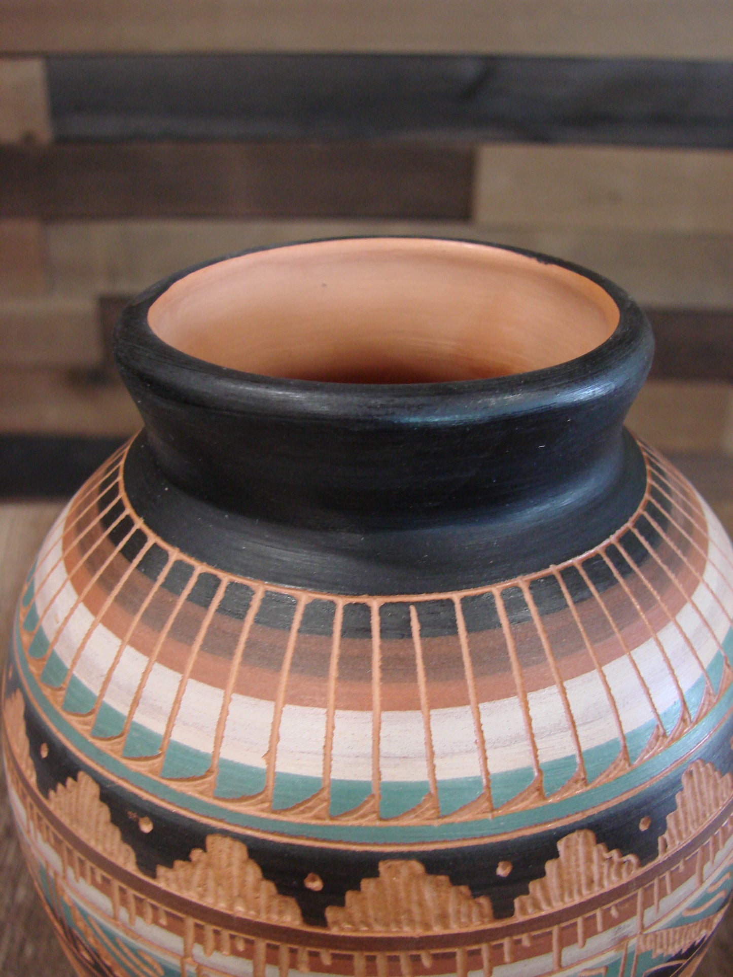 Native American Hand Etched & Hand Painted Pottery - Gilmore