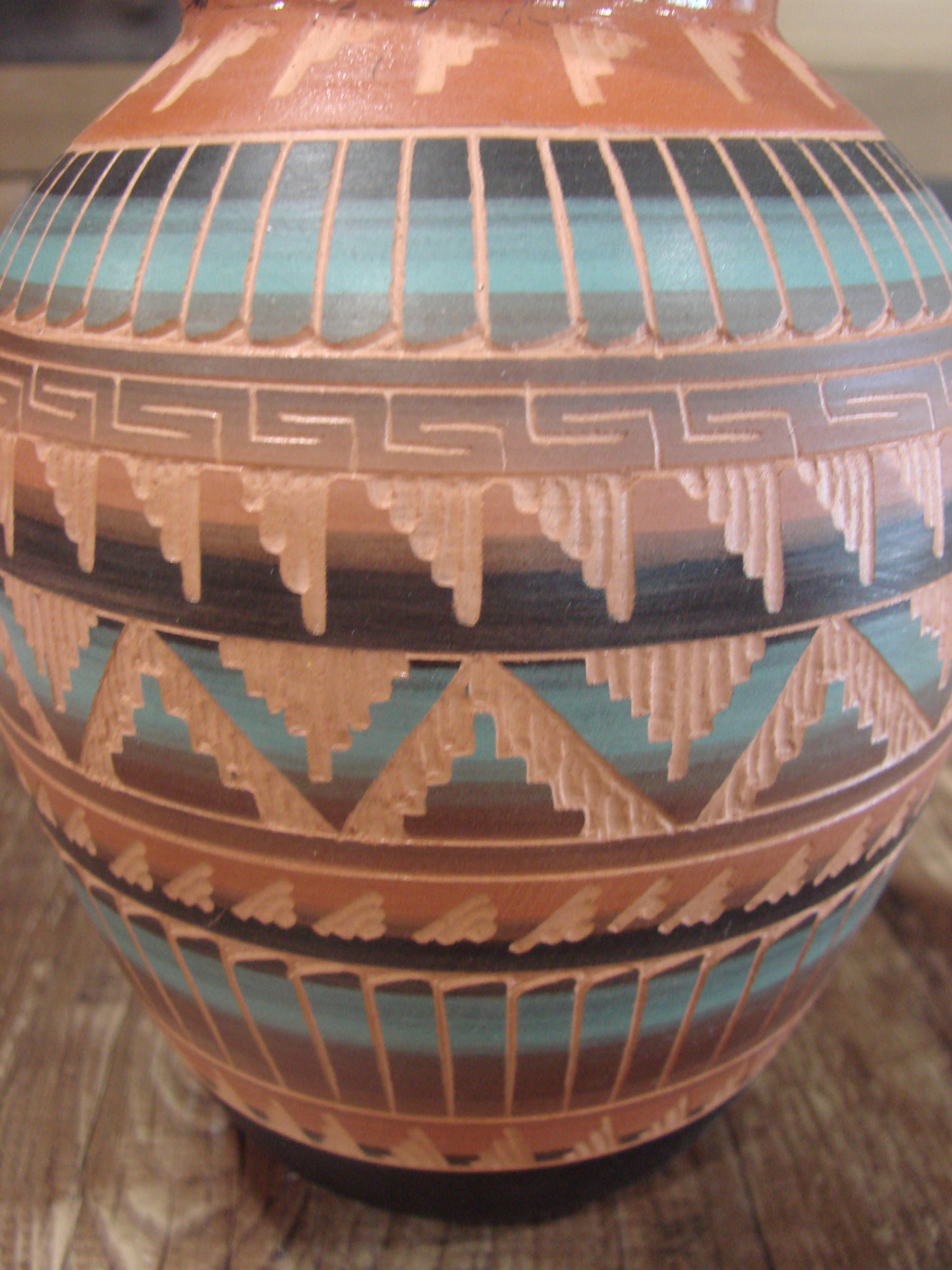 Native American Hand Etched & Hand Painted Pottery - Gilmore