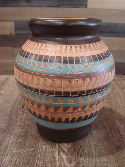 Native American Hand Etched & Hand Painted Pottery - Gilmore