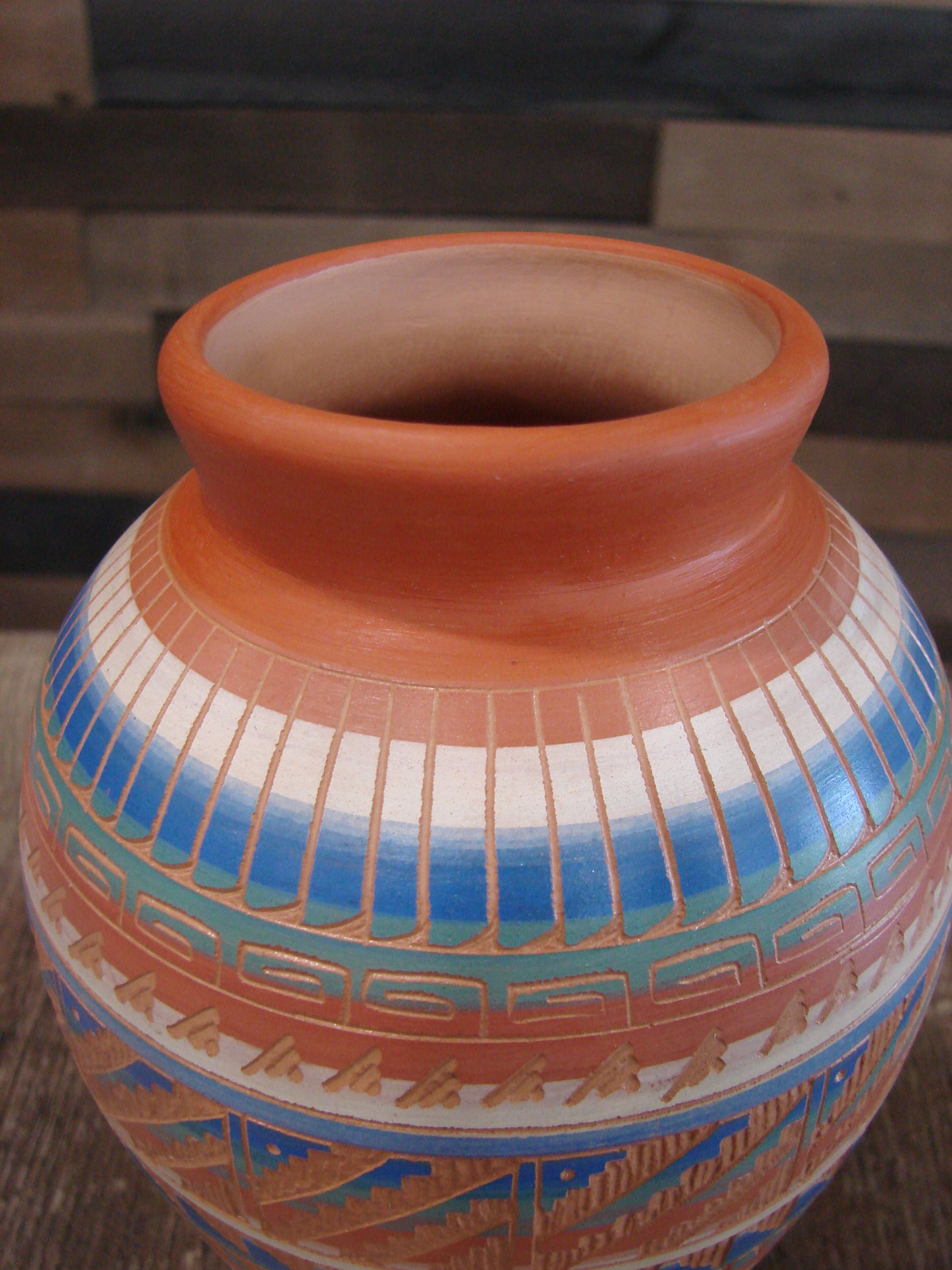 Native American Hand Etched & Hand Painted Pottery - Gilmore