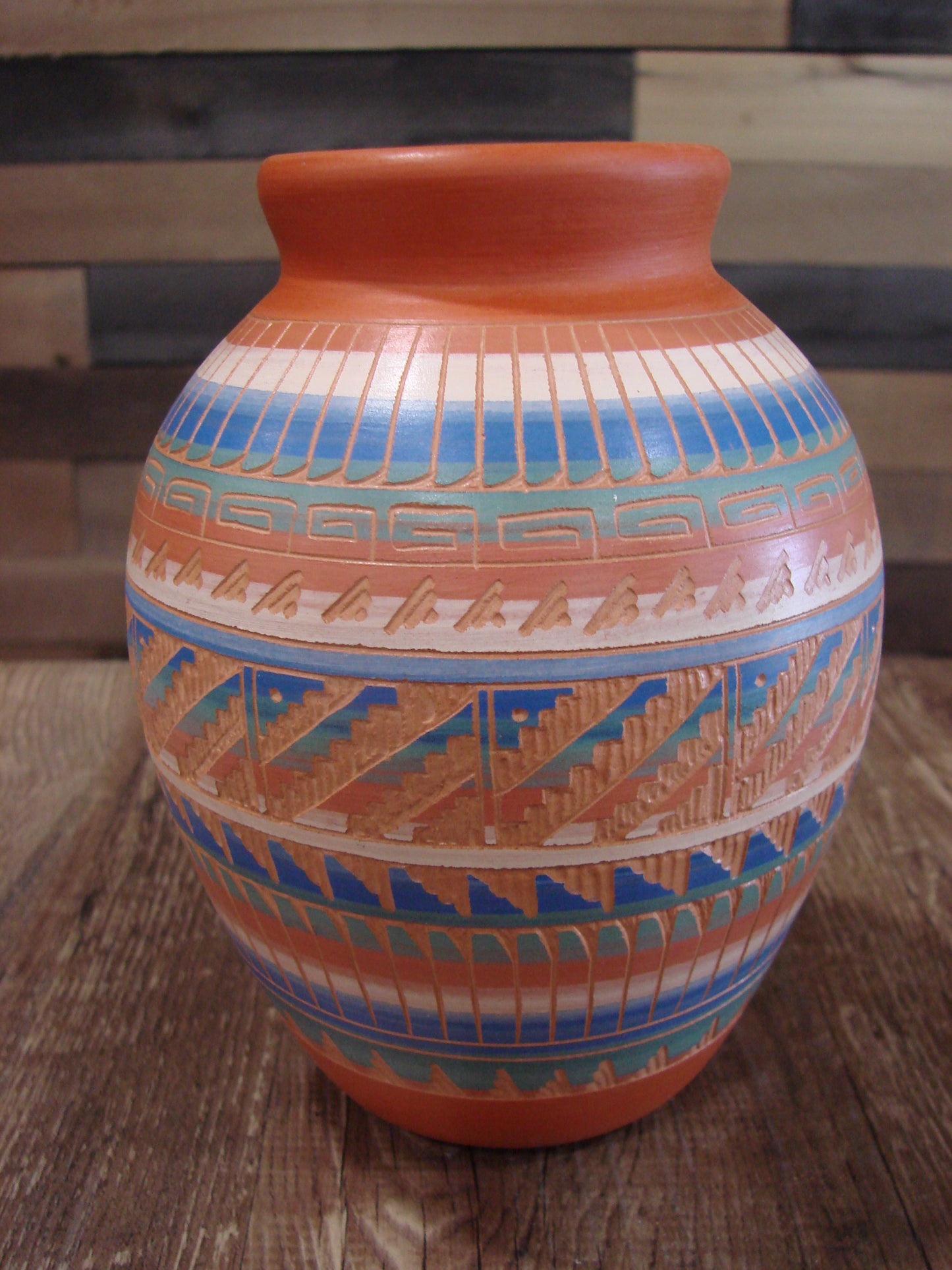 Native American Hand Etched & Hand Painted Pottery - Gilmore
