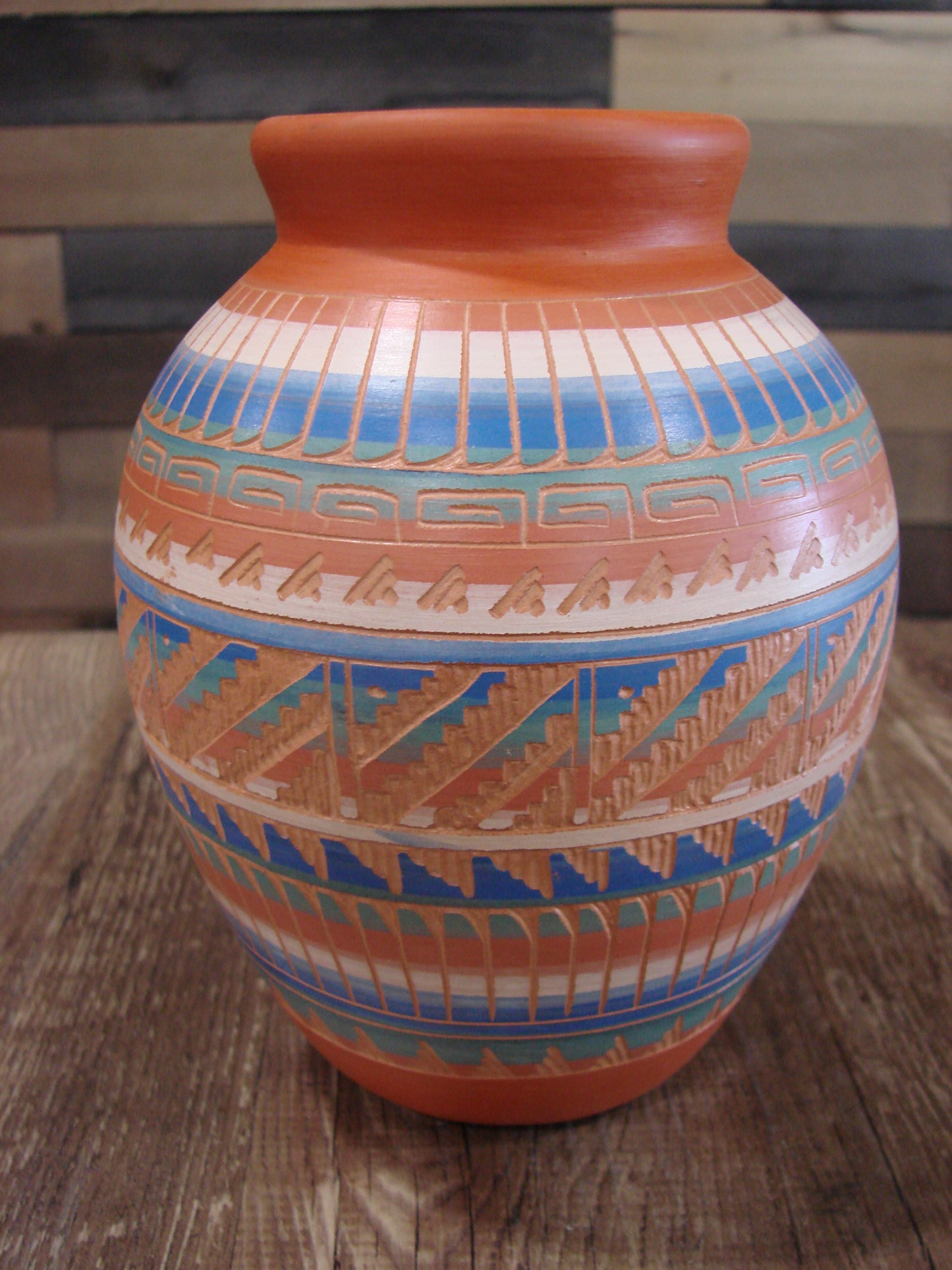 Native American Hand Etched & Hand Painted Pottery - Gilmore