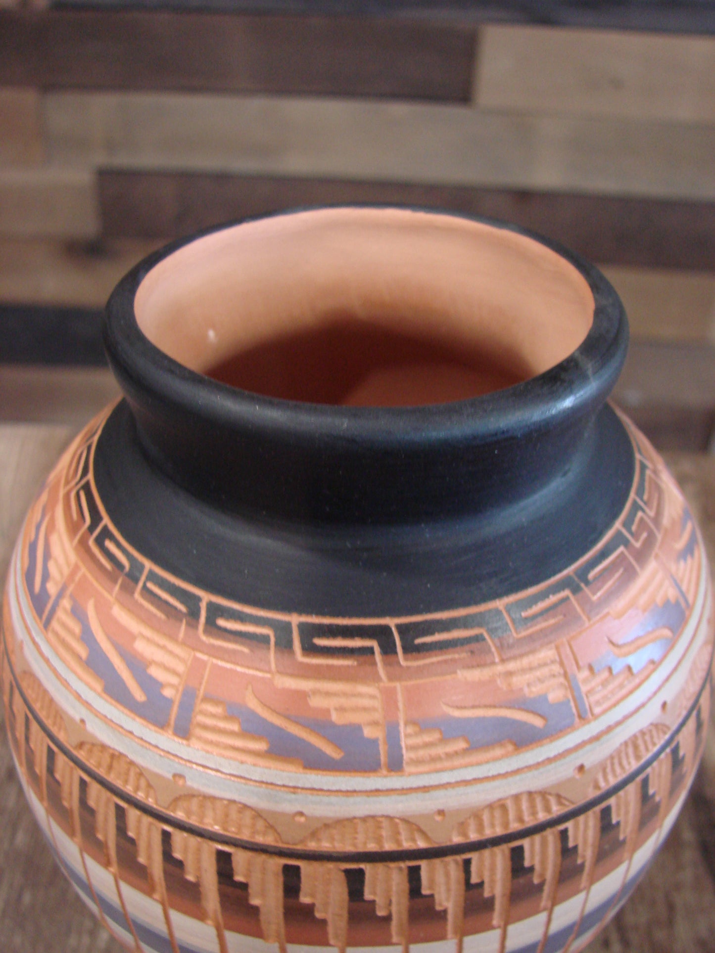 Native American Hand Etched & Hand Painted Pottery - Gilmore