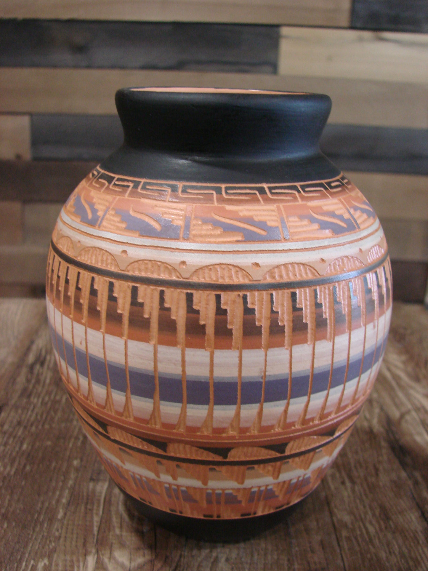 Native American Hand Etched & Hand Painted Pottery - Gilmore