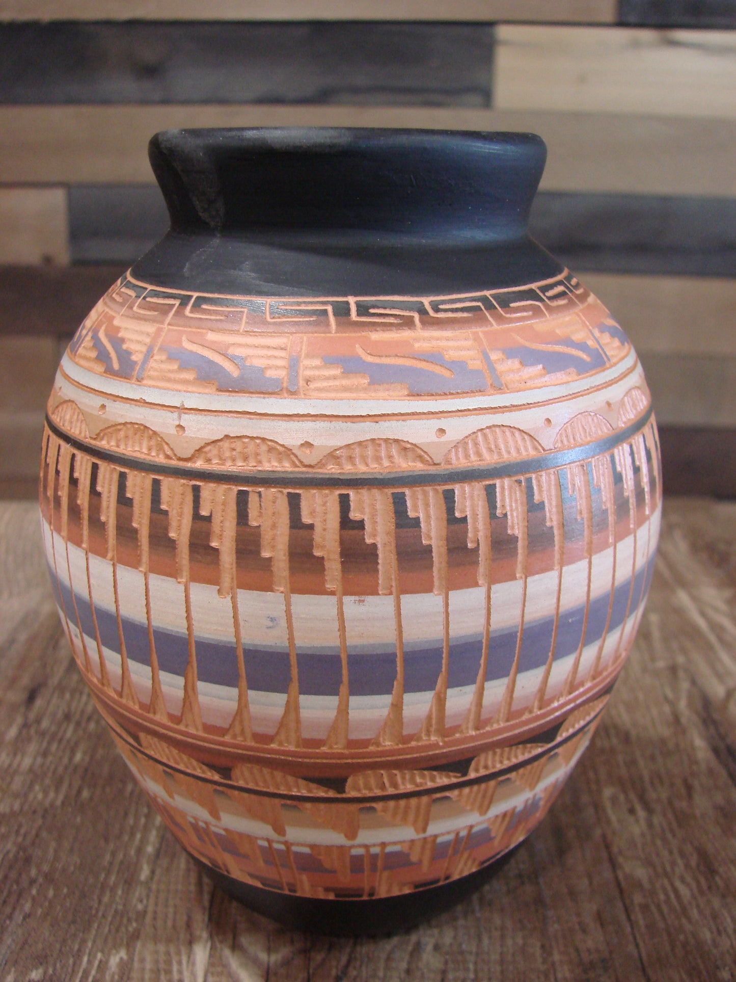 Native American Hand Etched & Hand Painted Pottery - Gilmore