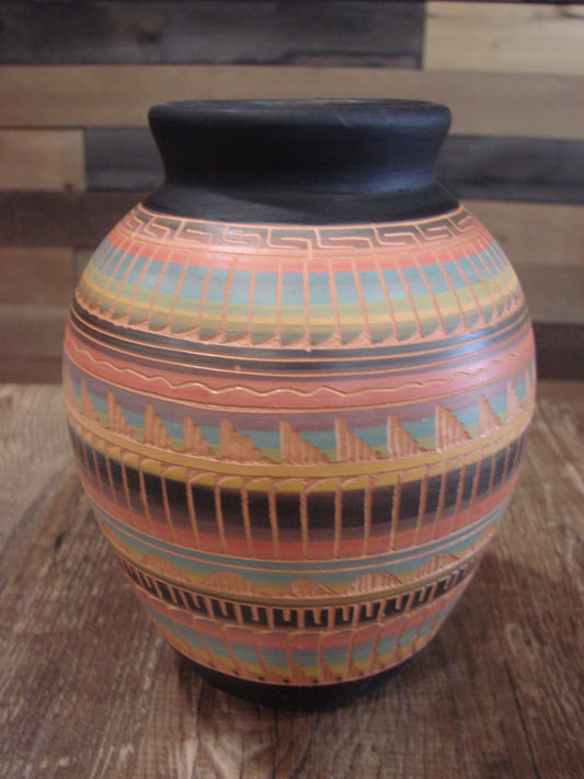 Native American Hand Etched & Hand Painted Pottery - Gilmore