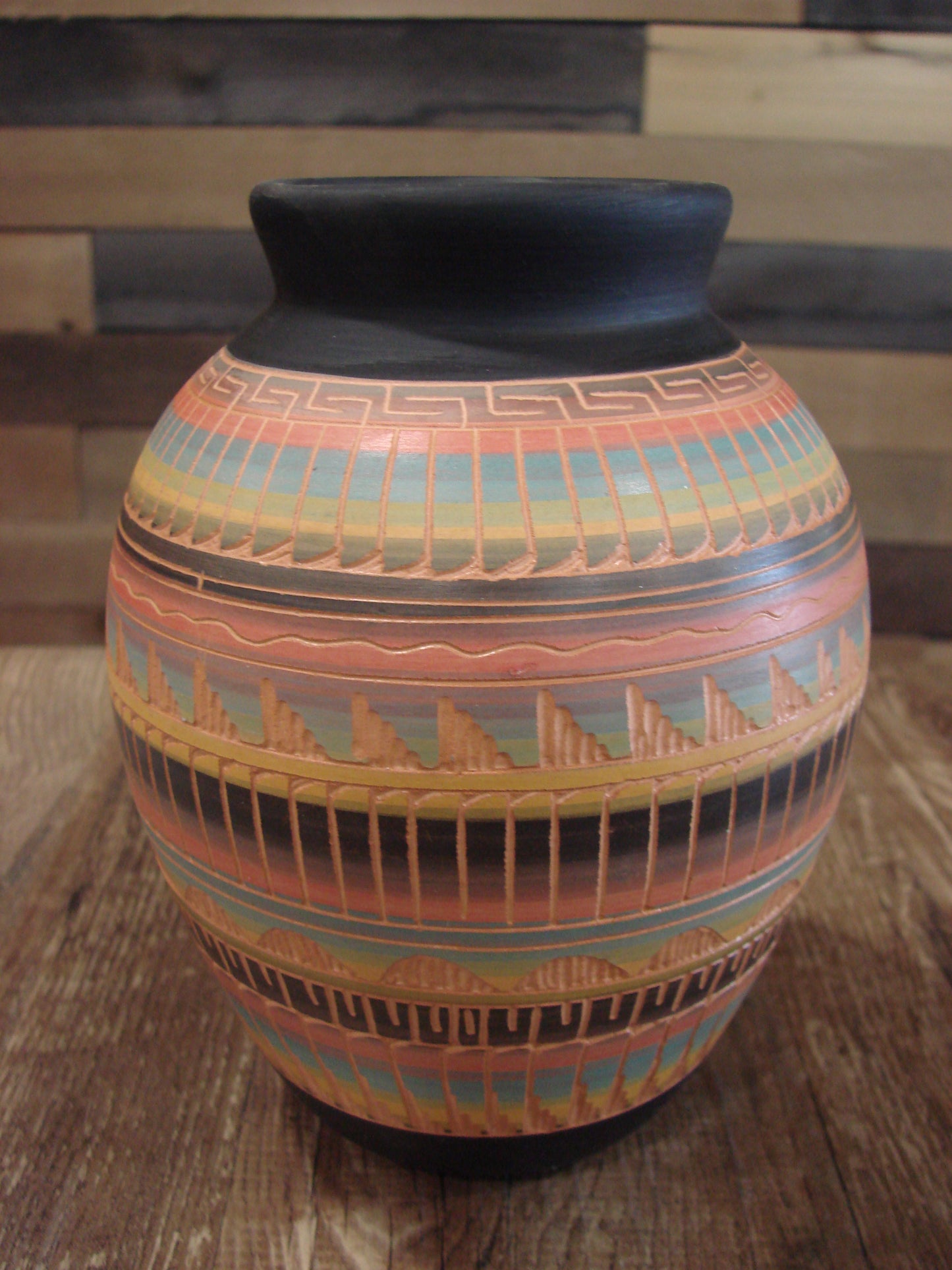 Native American Hand Etched & Hand Painted Pottery - Gilmore