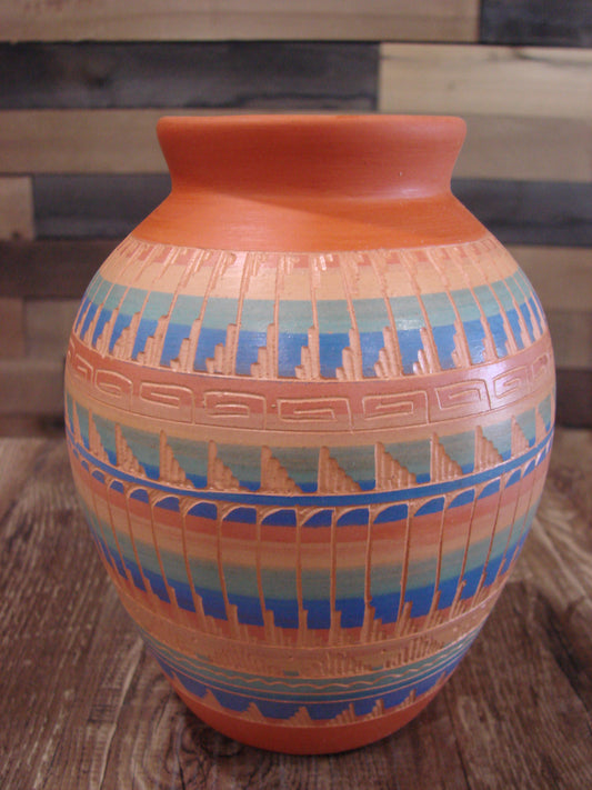 Native American Hand Etched & Hand Painted Pottery - Gilmore