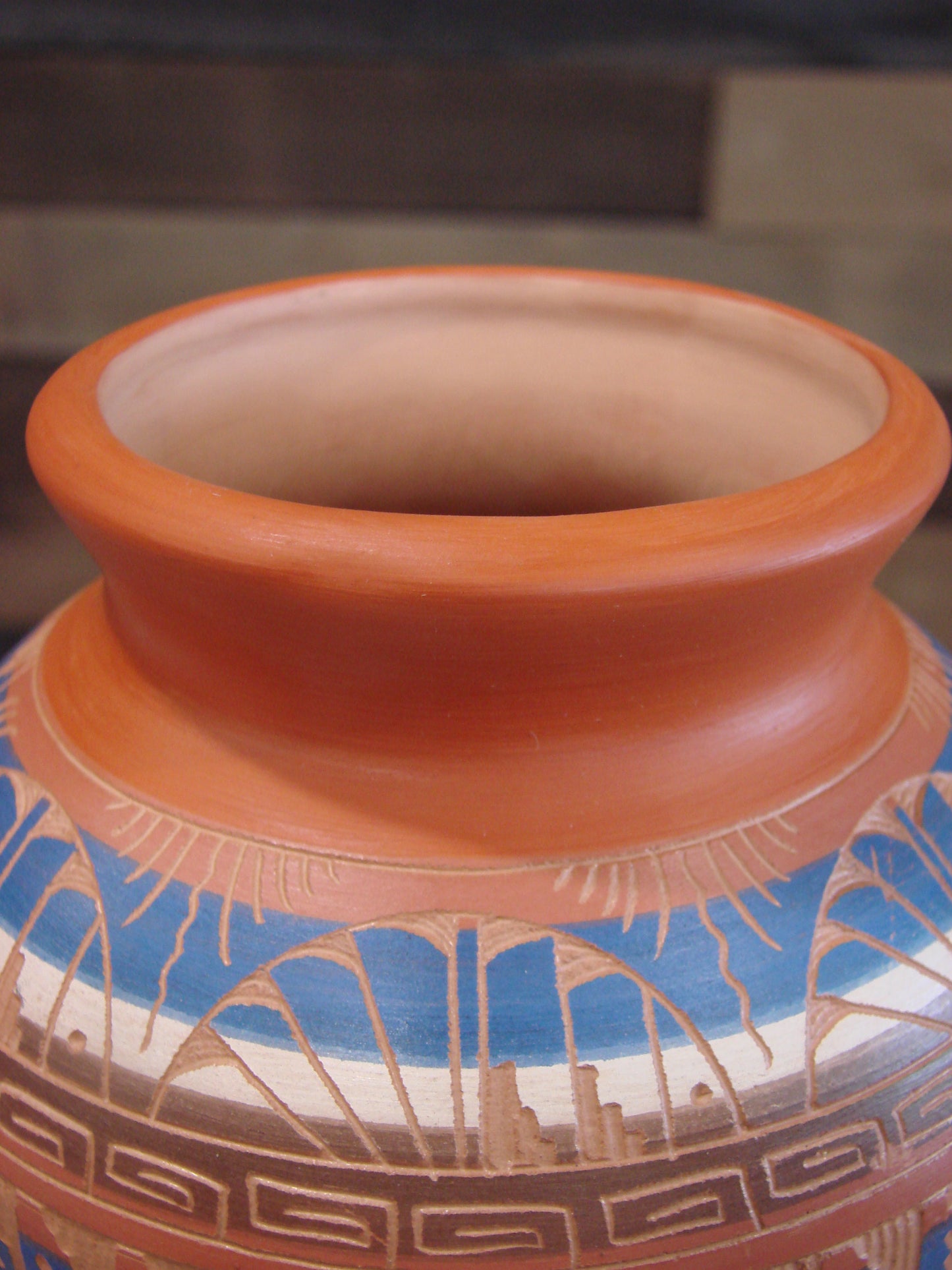 Native American Hand Etched & Hand Painted Pottery - Gilmore