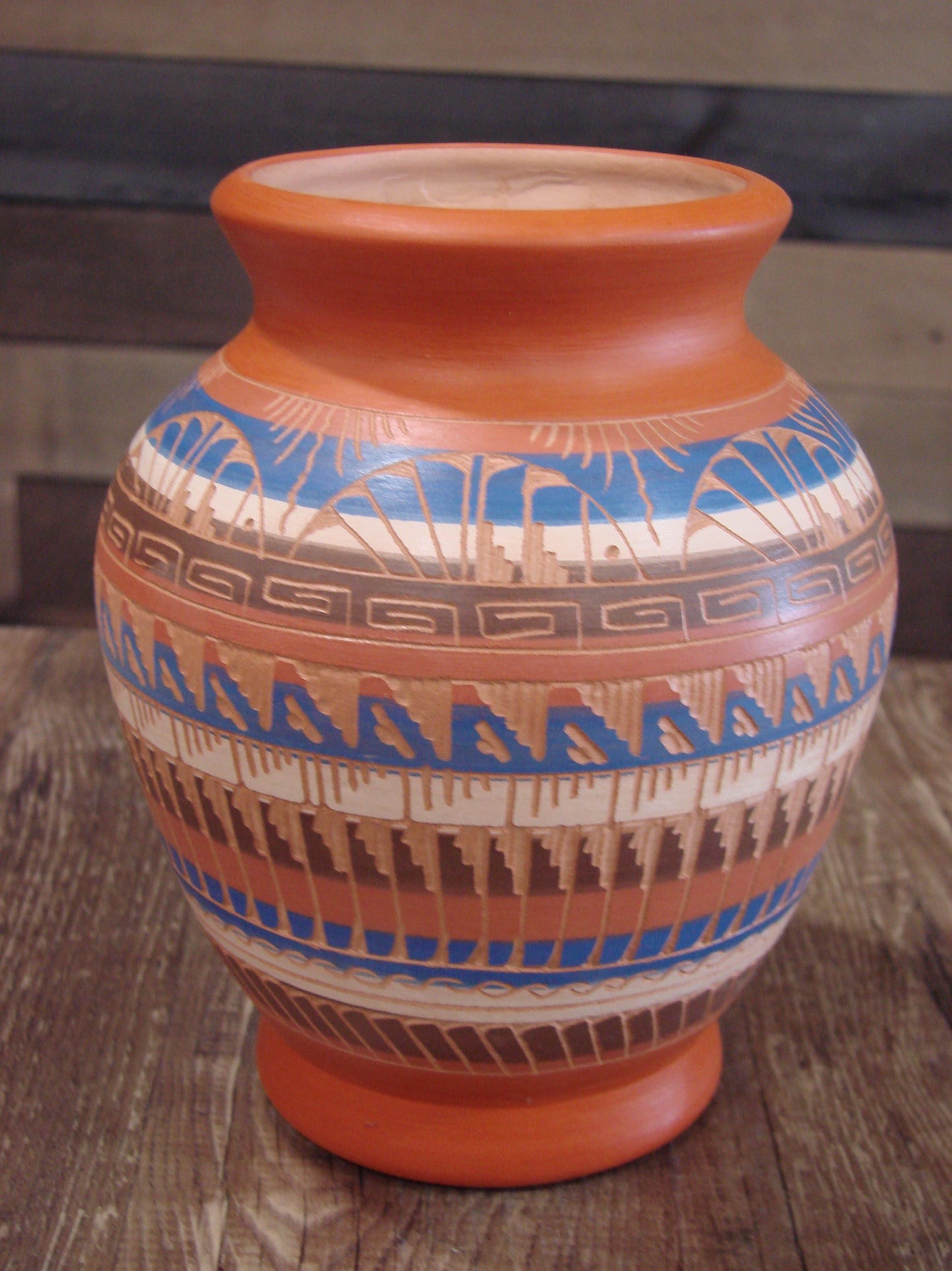Native American Hand Etched & Hand Painted Pottery - Gilmore