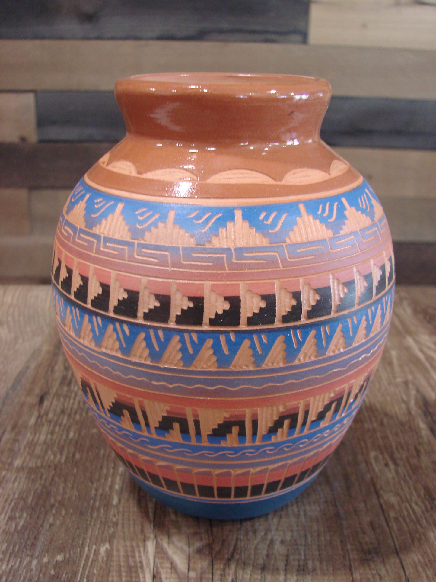 Native American Hand Etched & Hand Painted Pottery - Gilmore
