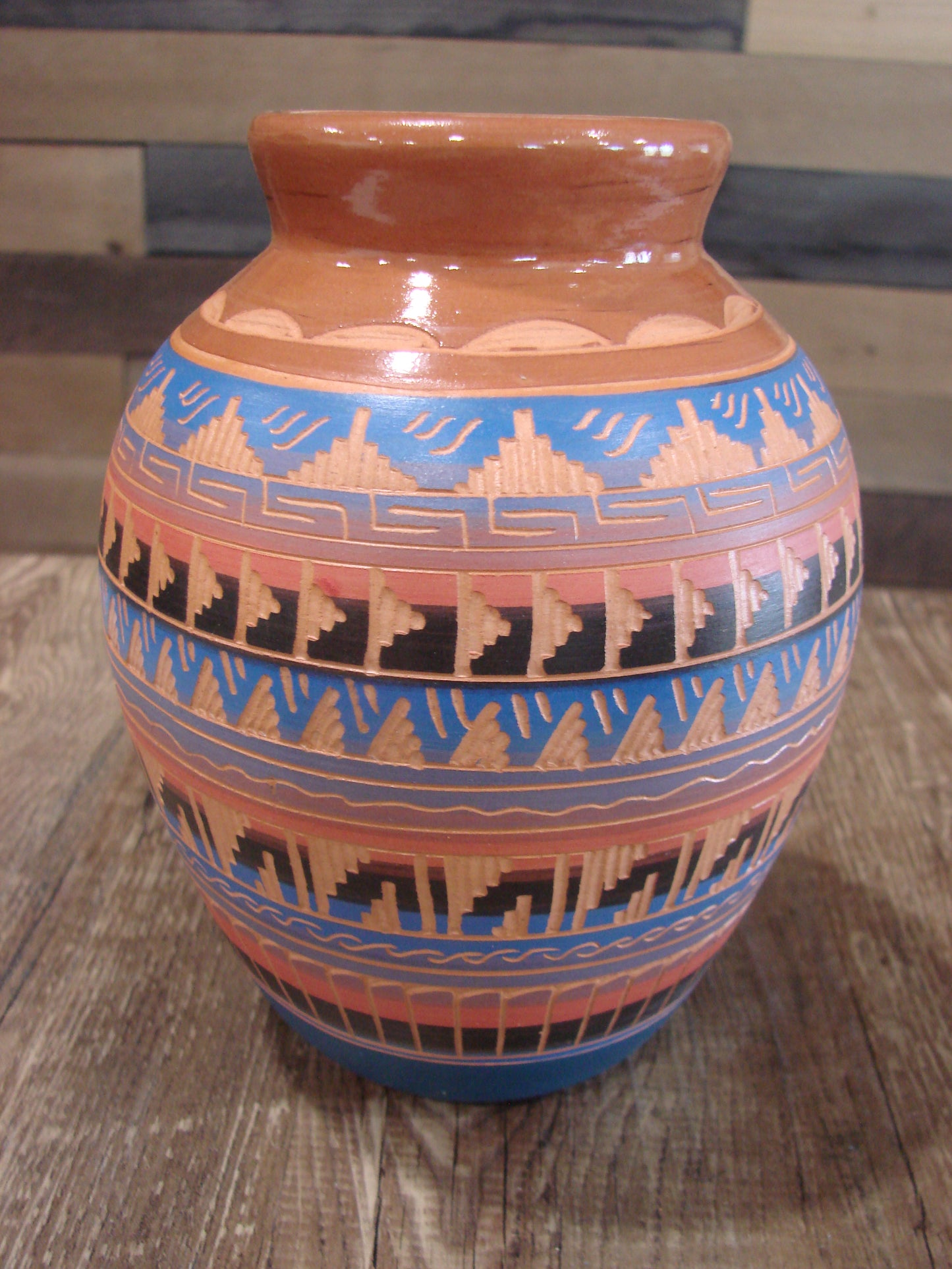 Native American Hand Etched & Hand Painted Pottery - Gilmore