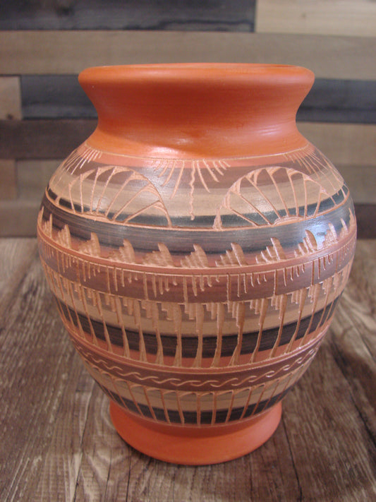 Native American Hand Etched & Hand Painted Pottery - Gilmore