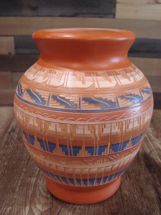 Native American Hand Etched & Hand Painted Pottery - Gilmore