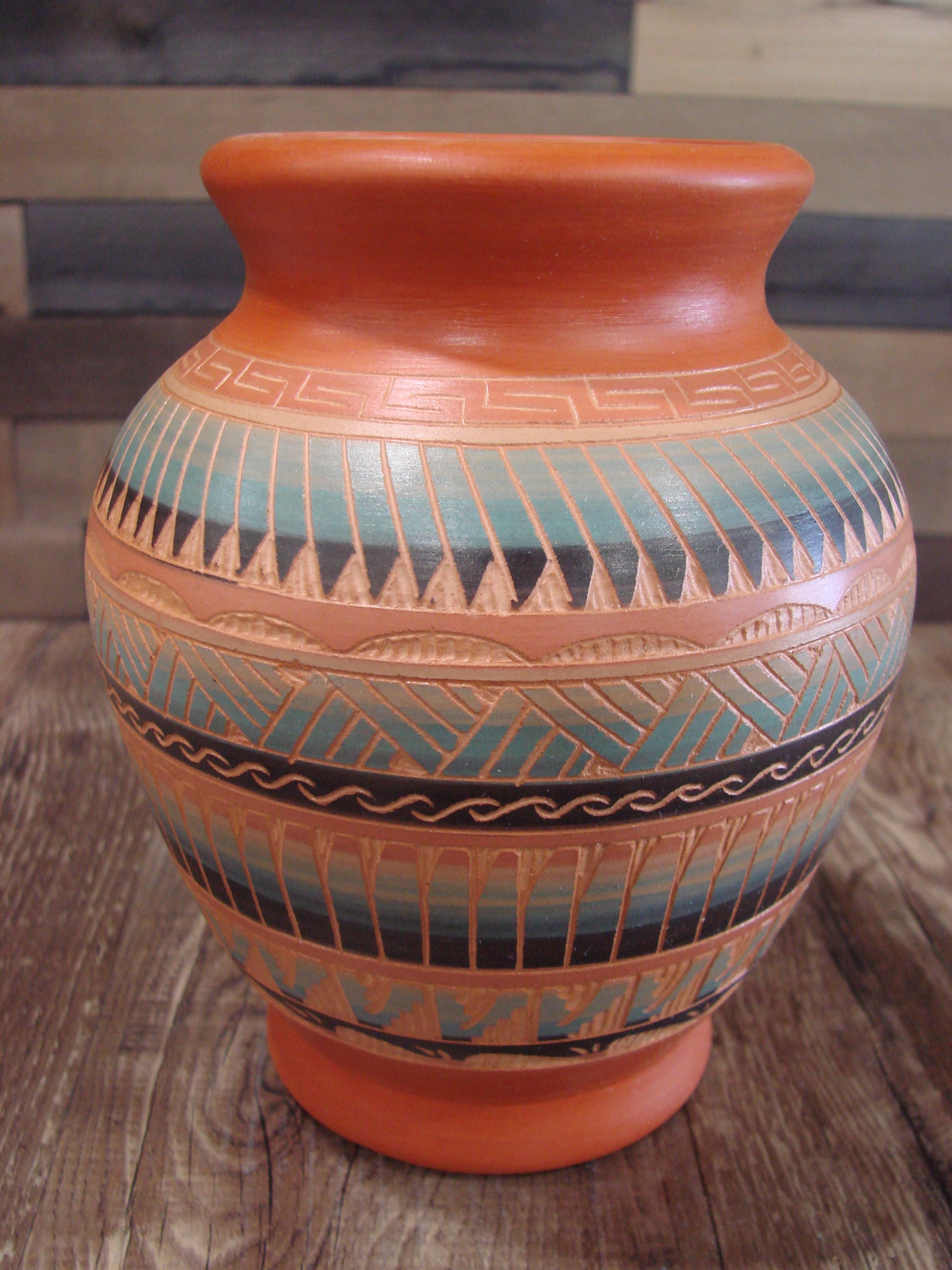 Native American Hand Etched & Hand Painted Pottery - Gilmore