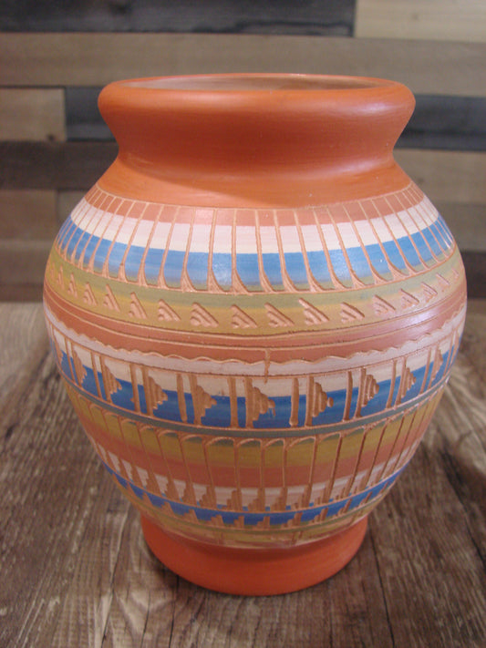 Native American Hand Etched & Hand Painted Pottery - Gilmore