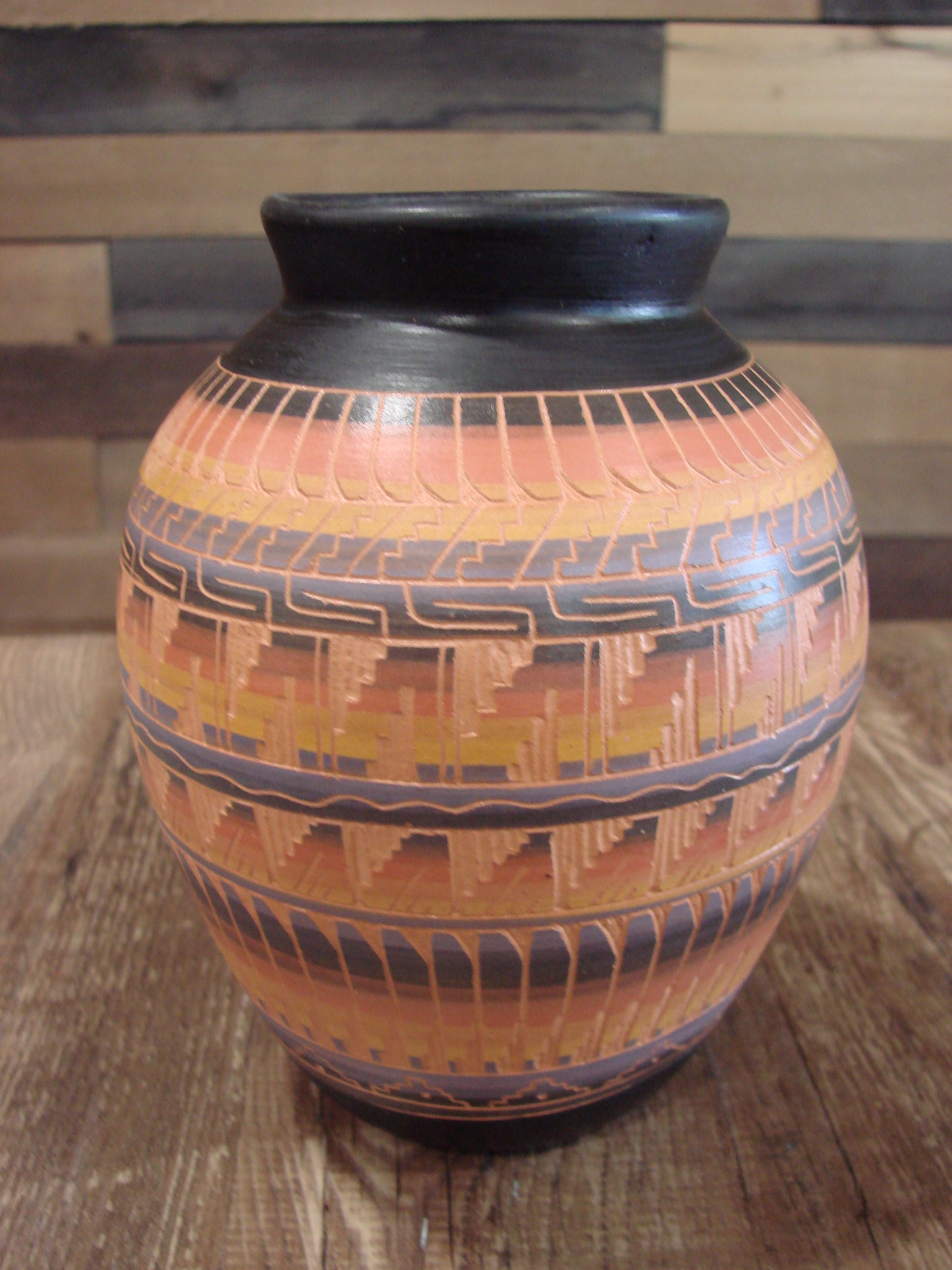 Native American Hand Etched & Hand Painted Pottery - Gilmore