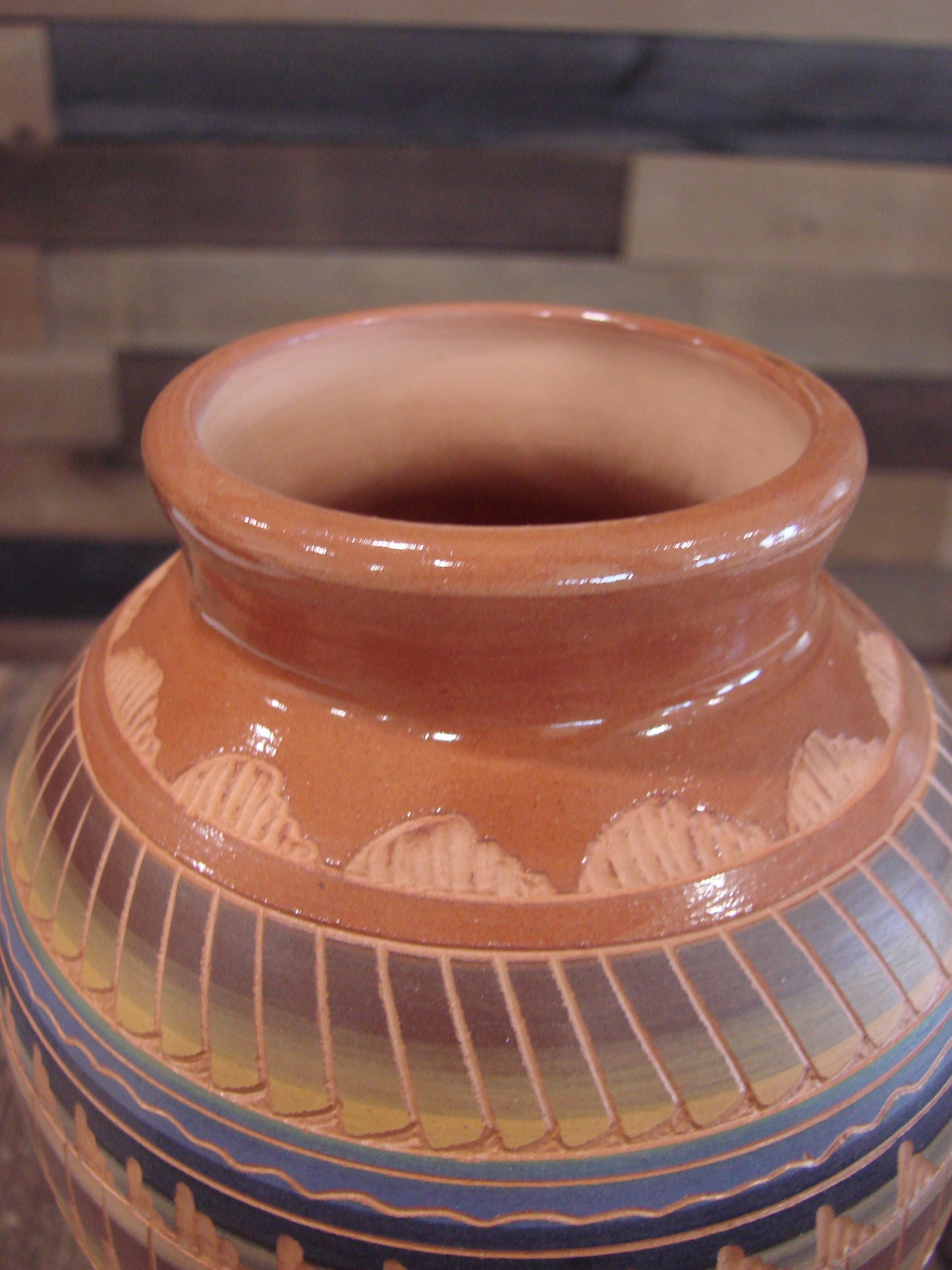 Native American Hand Etched & Hand Painted Pottery - Gilmore