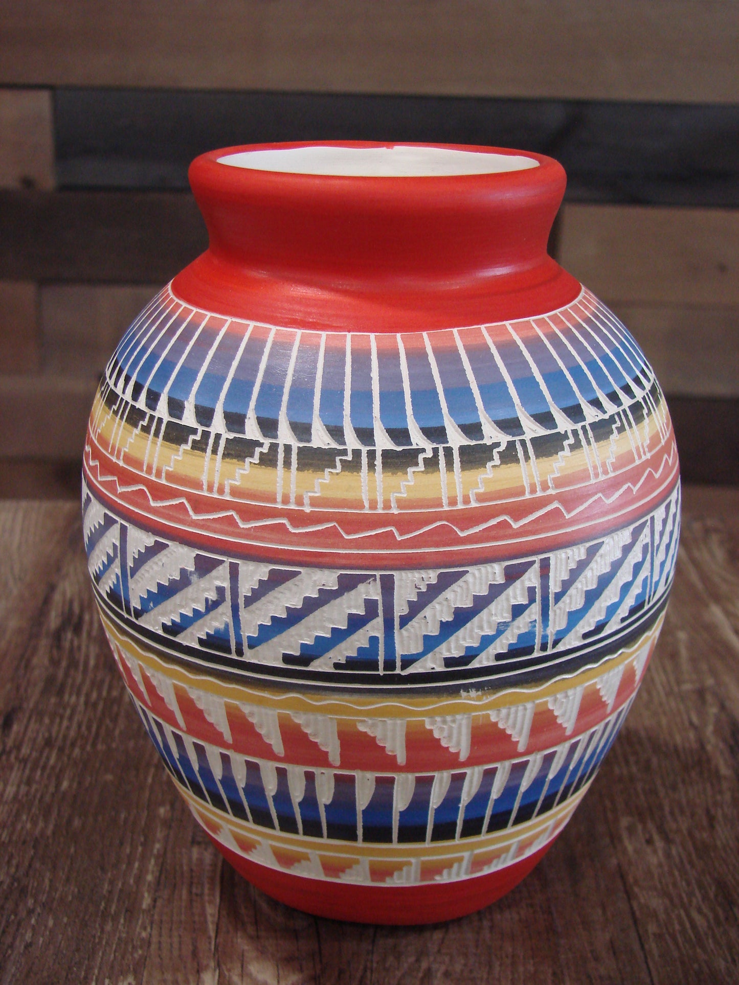 Native American Hand Etched & Hand Painted Pottery - Gilmore