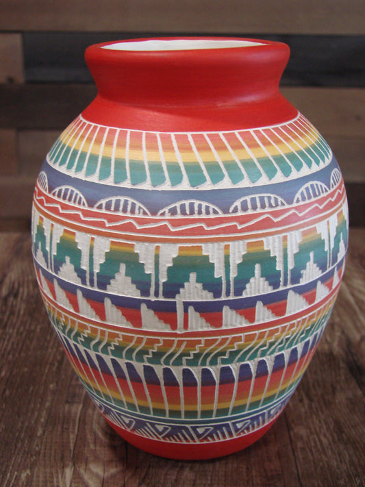 Native American Hand Etched & Hand Painted Pottery - Gilmore