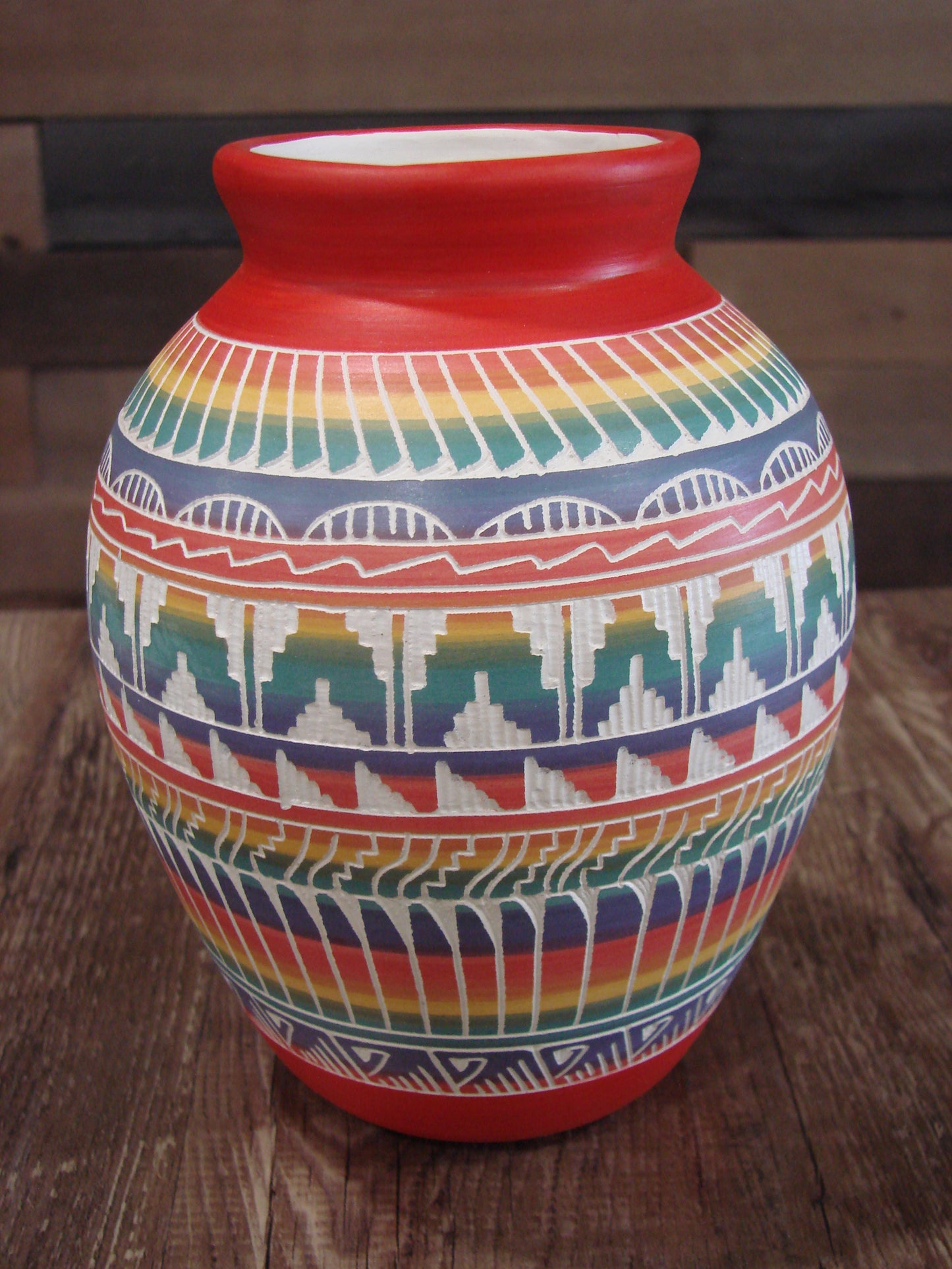 Native American Hand Etched & Hand Painted Pottery - Gilmore