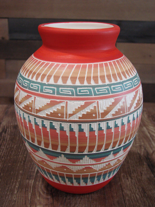 Native American Hand Etched & Hand Painted Pottery - Gilmore