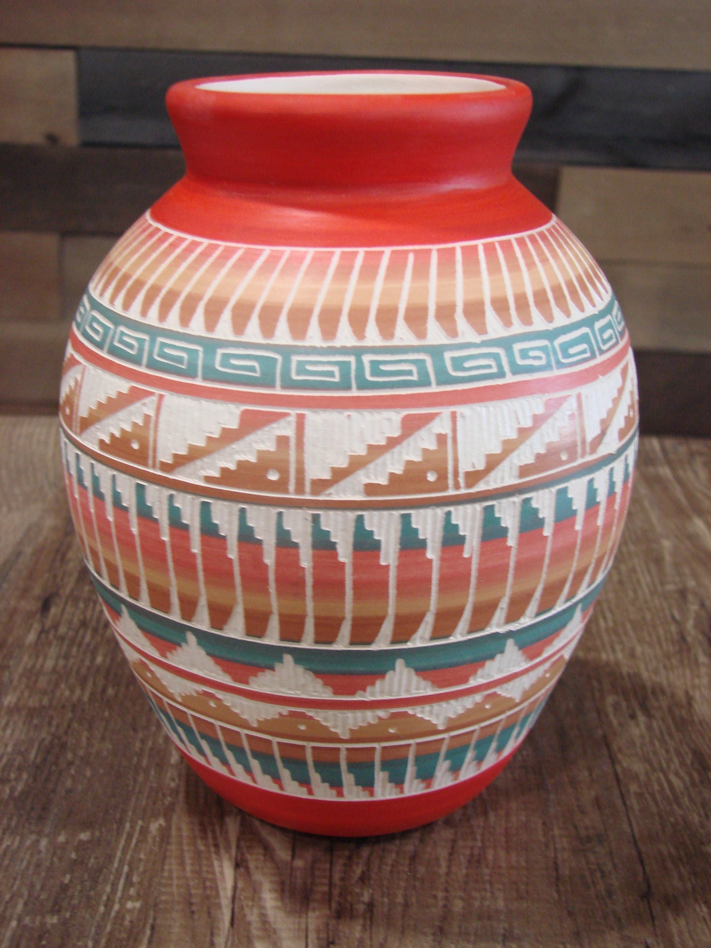 Native American Hand Etched & Hand Painted Pottery - Gilmore