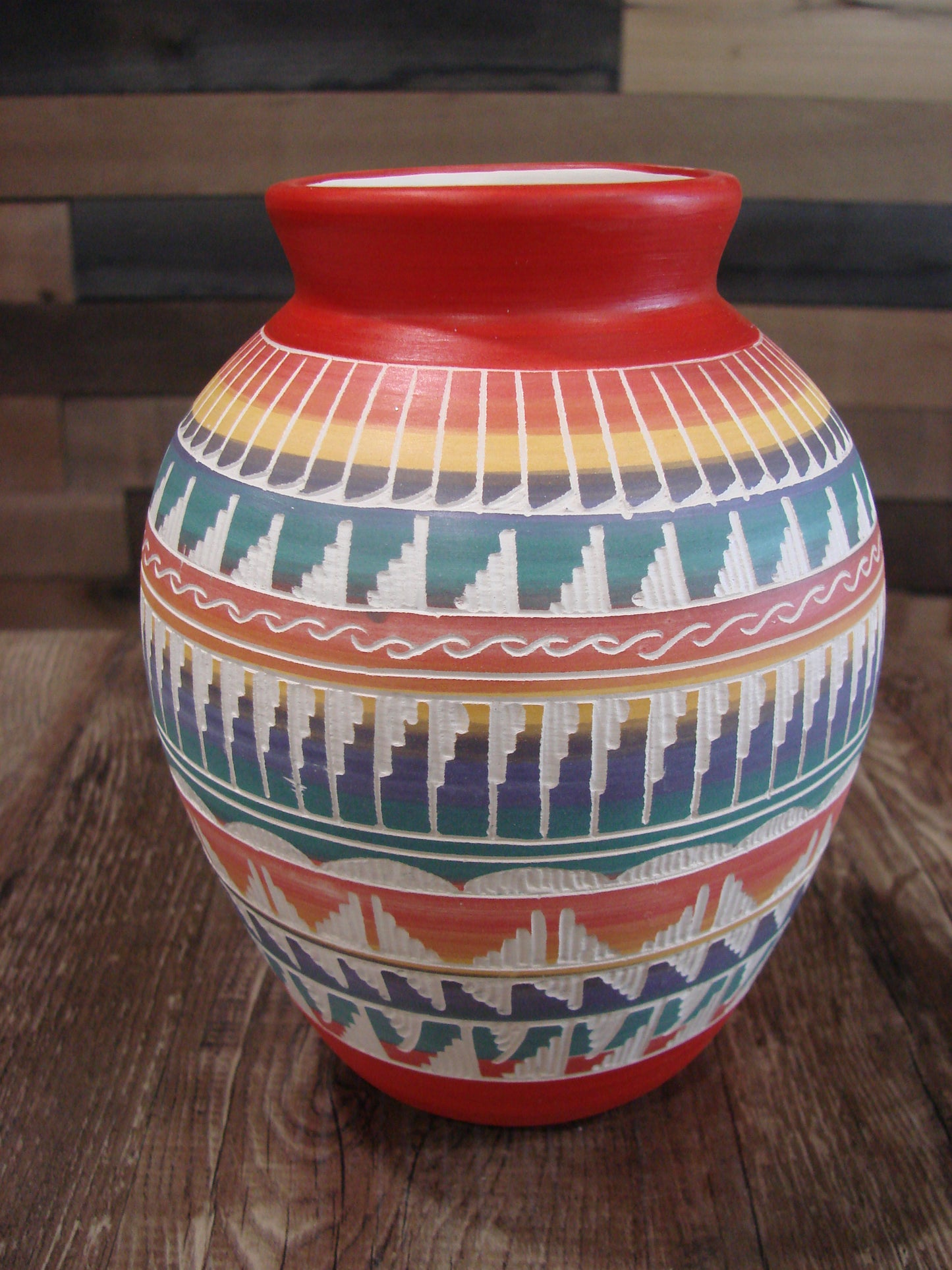 Native American Hand Etched & Hand Painted Pottery - Gilmore