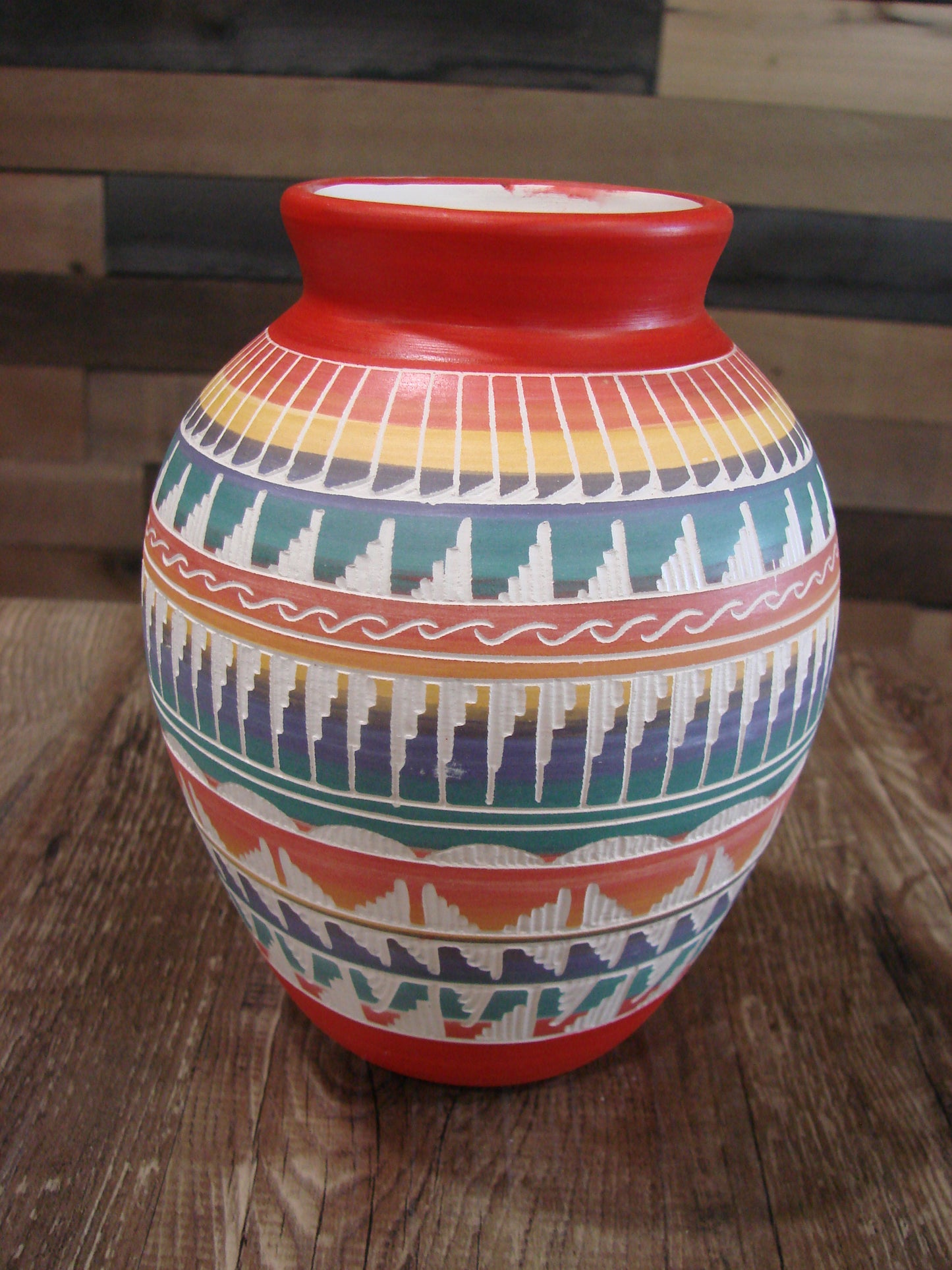 Native American Hand Etched & Hand Painted Pottery - Gilmore