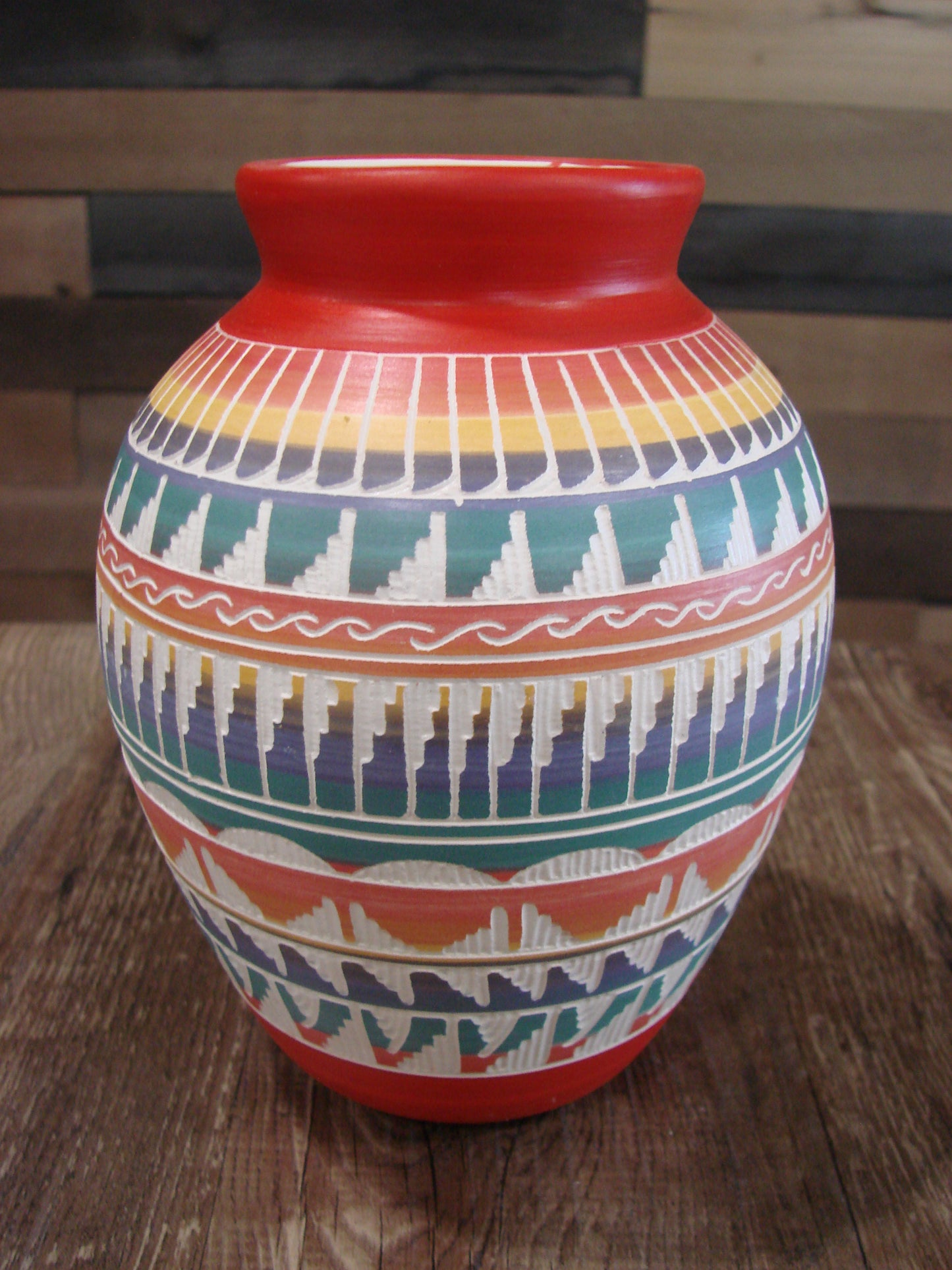 Native American Hand Etched & Hand Painted Pottery - Gilmore