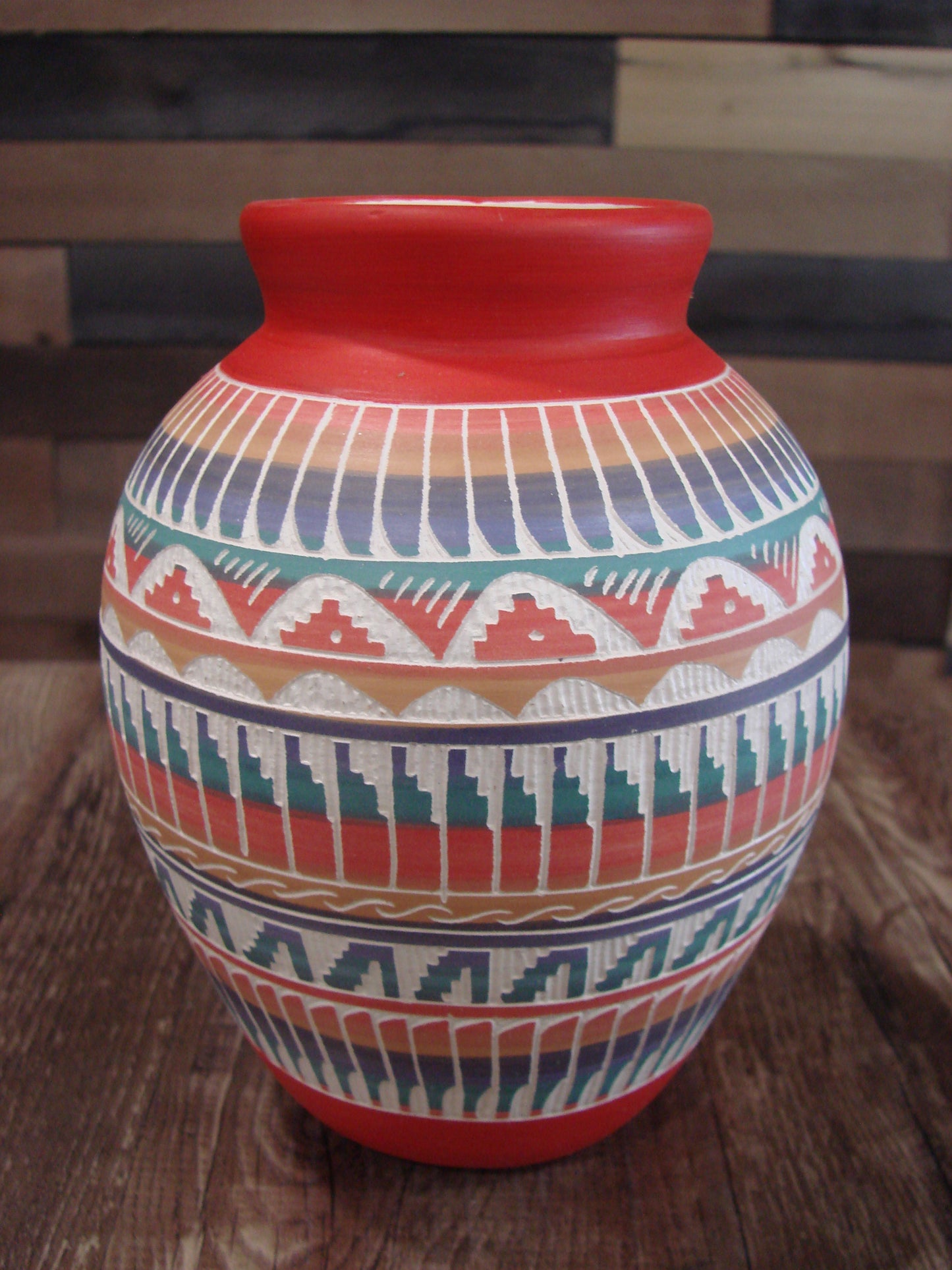 Native American Hand Etched & Hand Painted Pottery - Gilmore