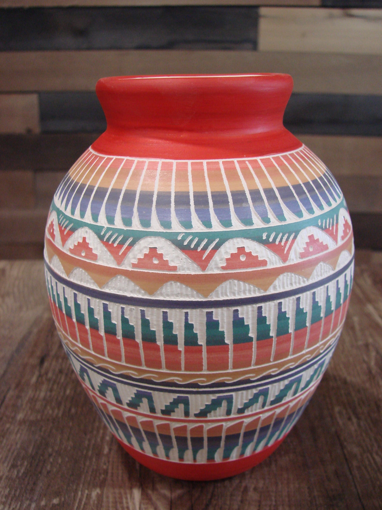 Native American Hand Etched & Hand Painted Pottery - Gilmore