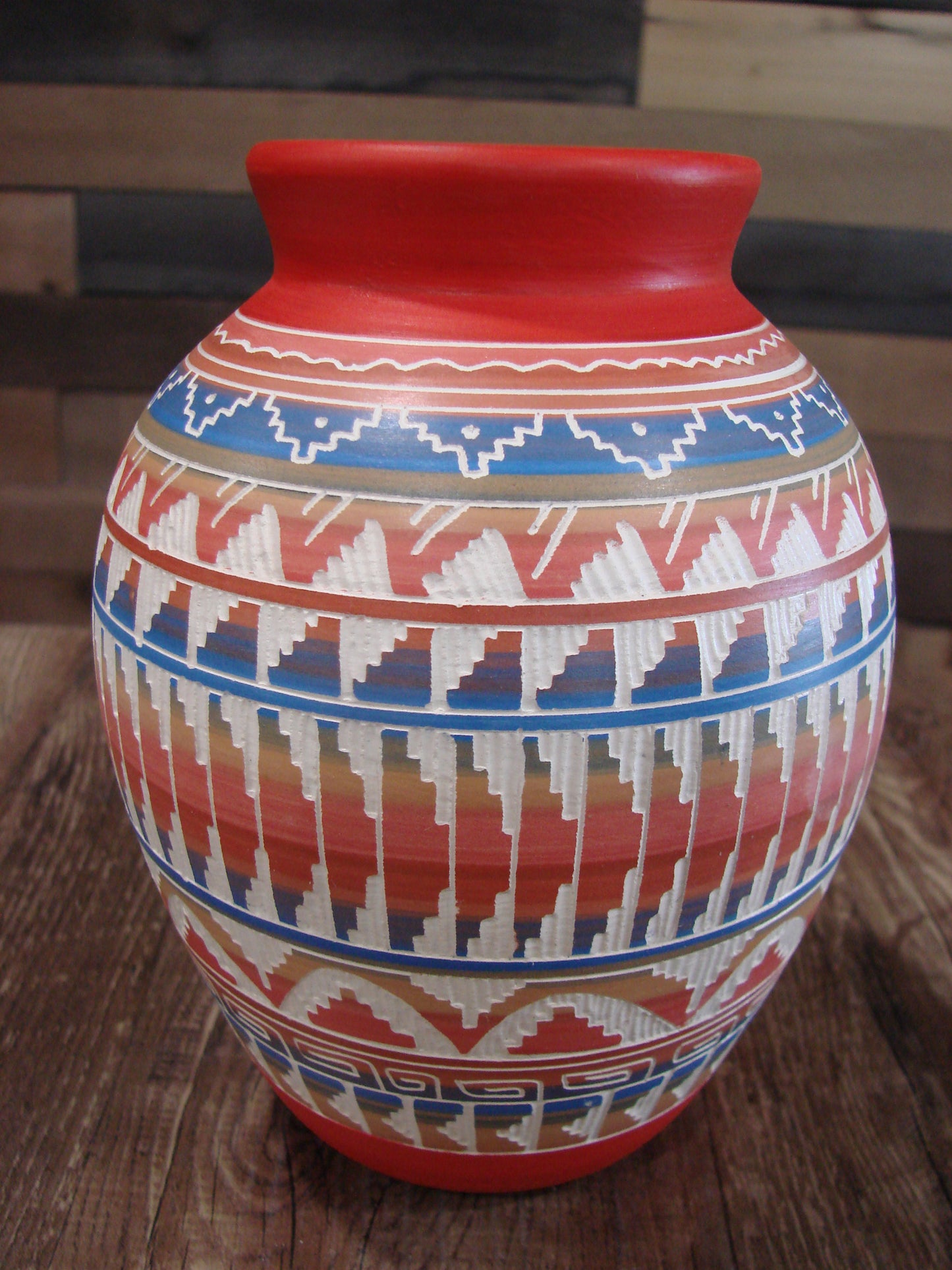 Native American Hand Etched & Hand Painted Pottery - Gilmore