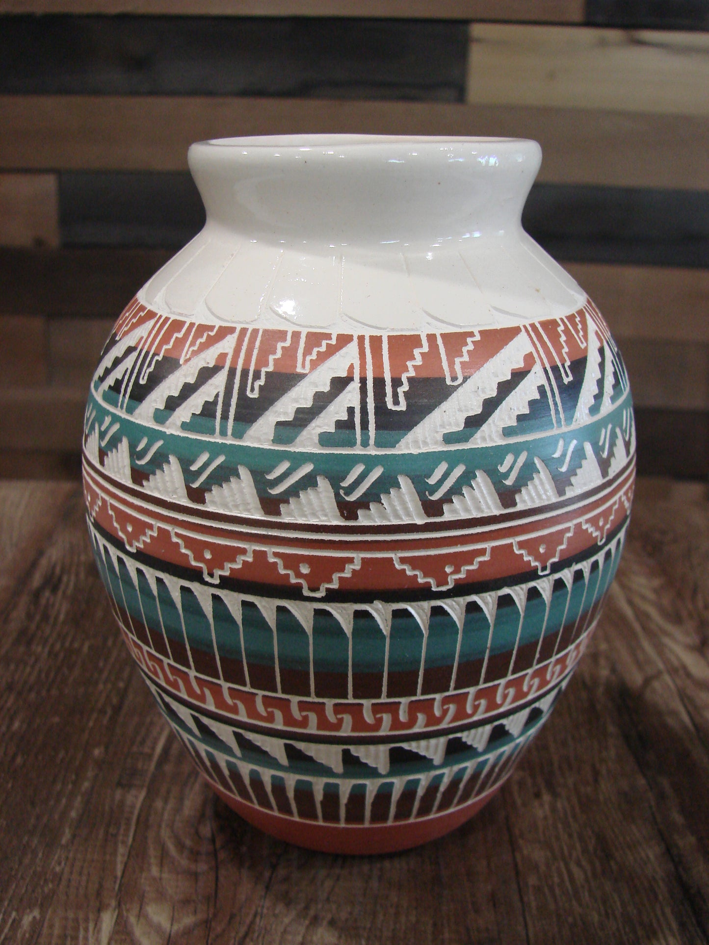 Native American Hand Etched & Hand Painted Pottery - Gilmore