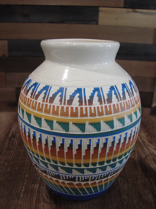 Native American Hand Etched & Hand Painted Pottery - Gilmore