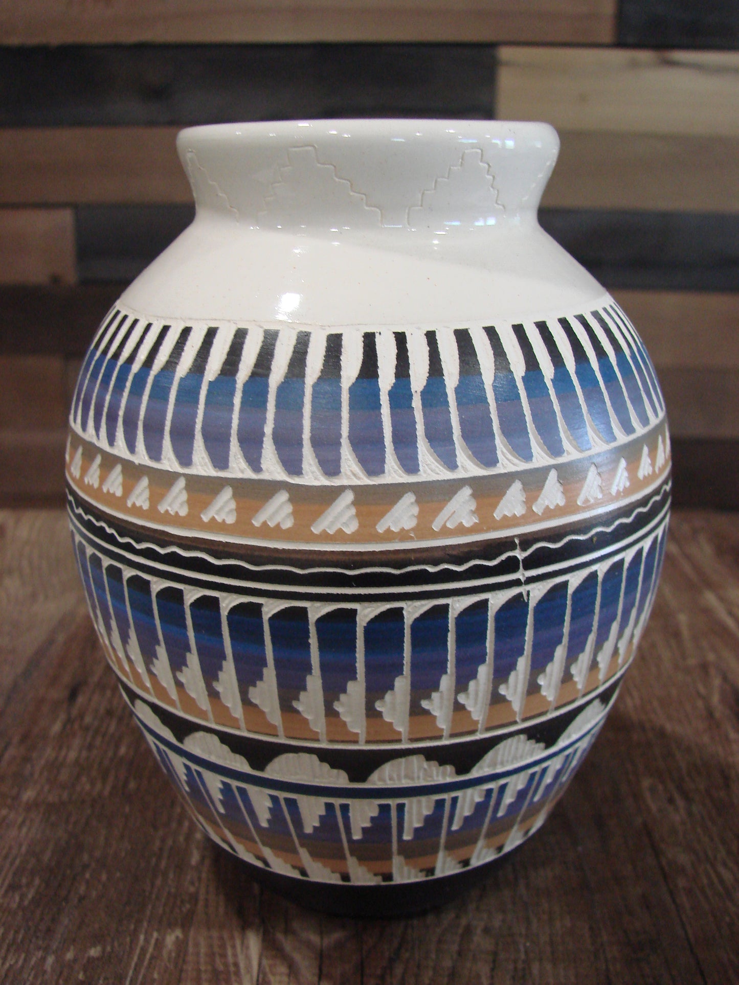Native American Hand Etched & Hand Painted Pottery - Gilmore