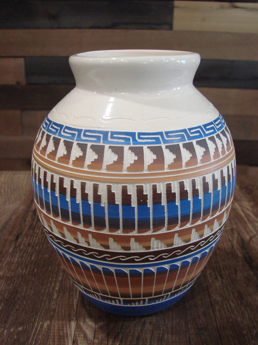 Native American Hand Etched & Hand Painted Pottery - Gilmore