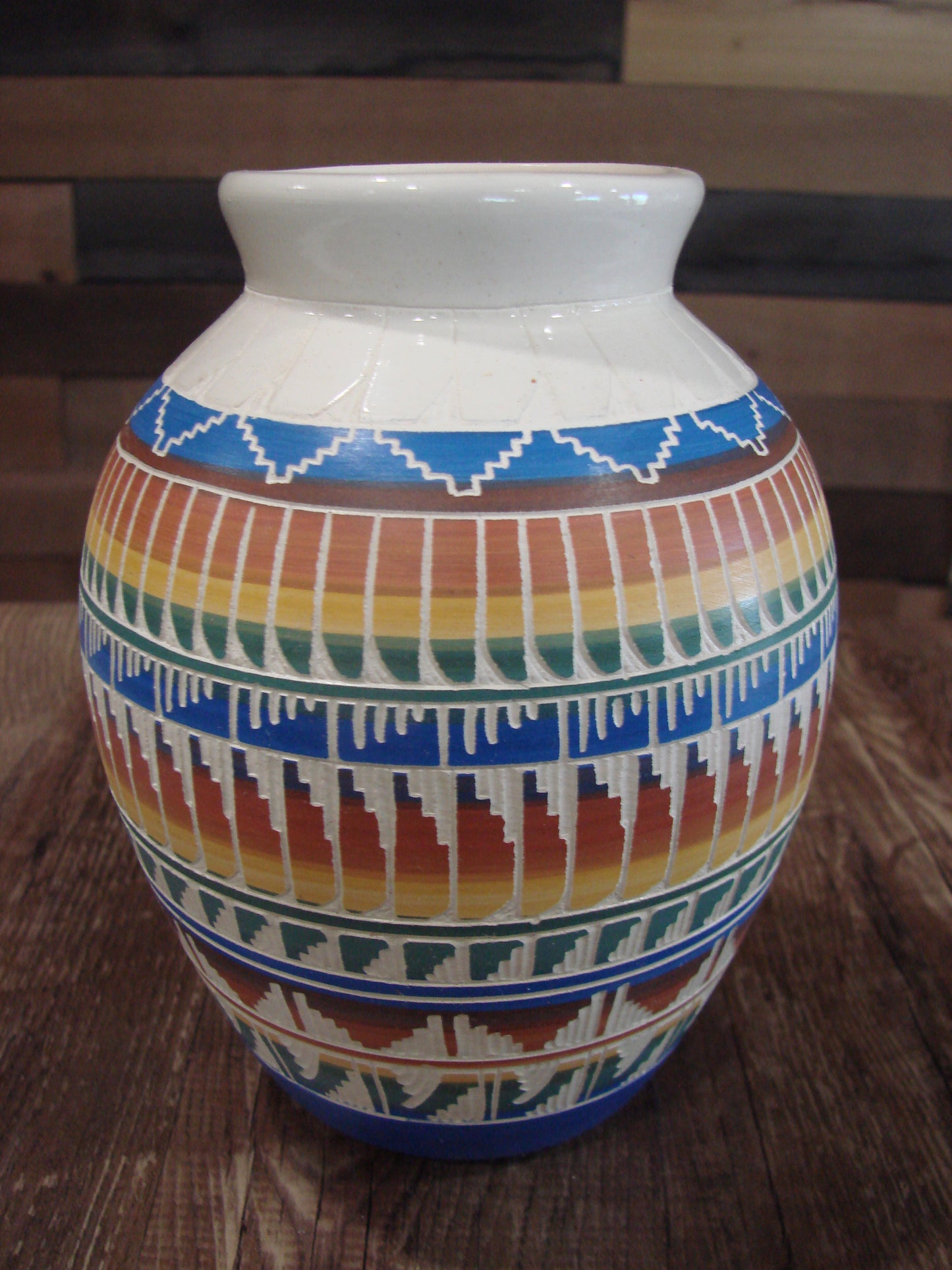 Native American Hand Etched & Hand Painted Pottery - Gilmore
