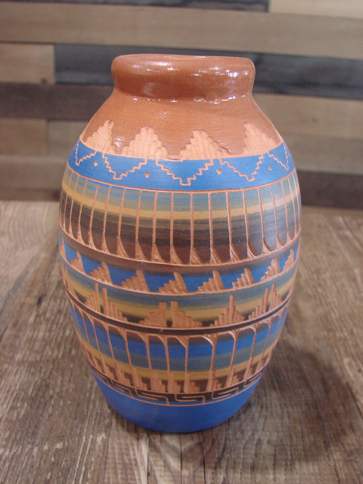 Native American Hand Etched & Hand Painted Pottery - Gilmore