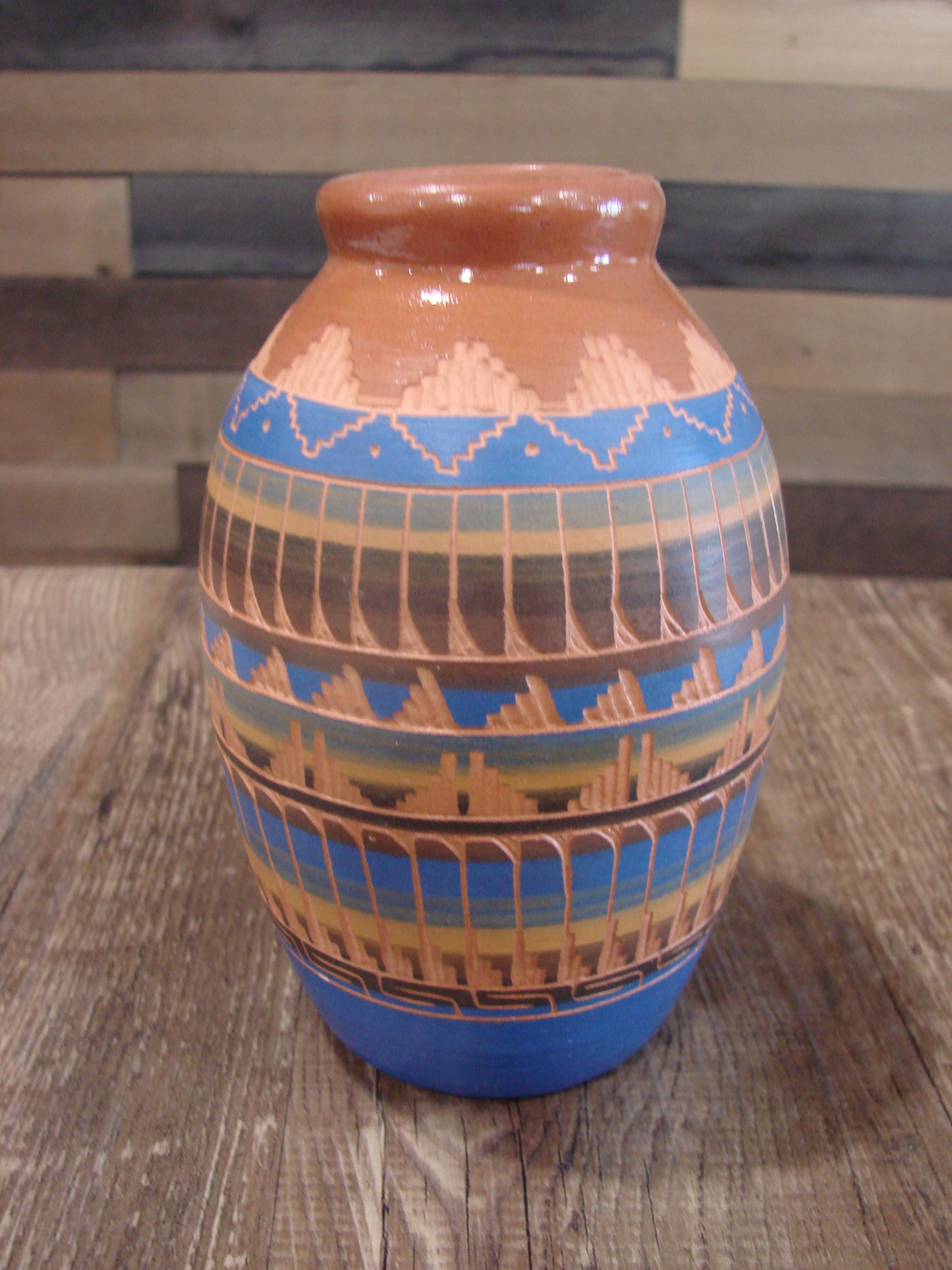 Native American Hand Etched & Hand Painted Pottery - Gilmore