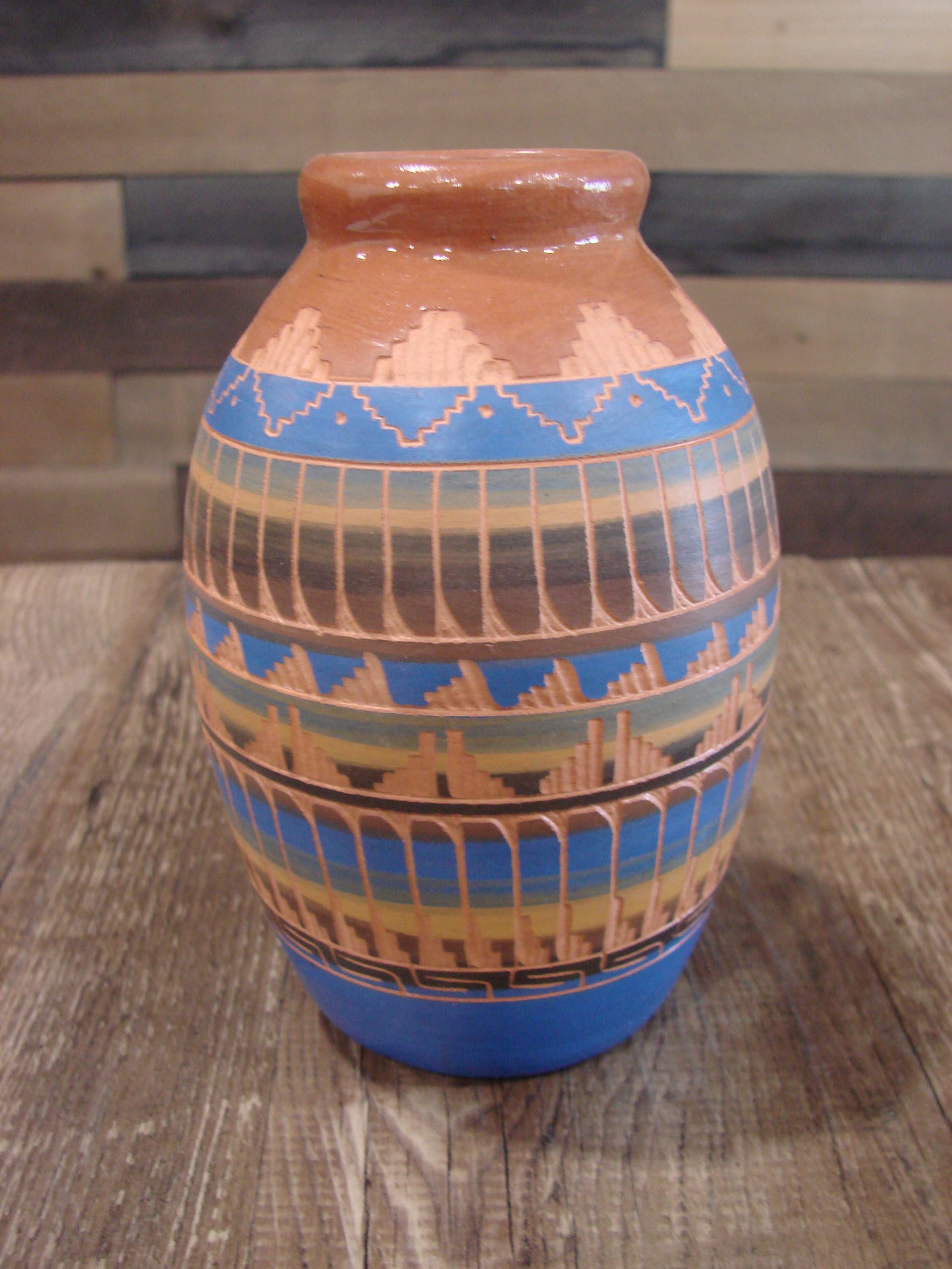 Native American Hand Etched & Hand Painted Pottery - Gilmore