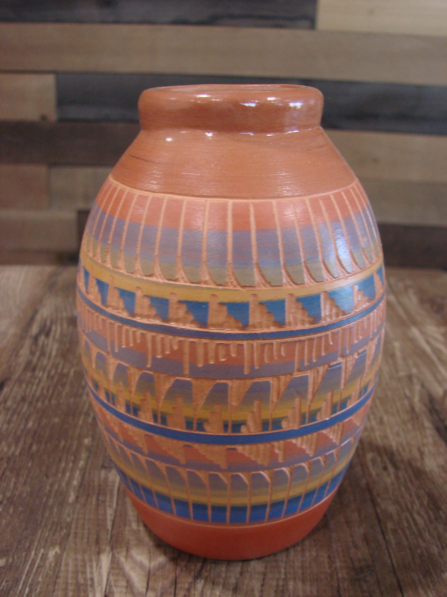 Native American Hand Etched & Hand Painted Pottery - Gilmore