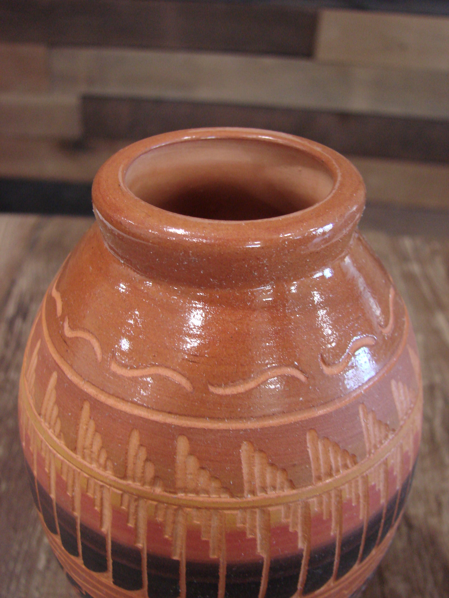 Native American Hand Etched & Hand Painted Pottery - Gilmore