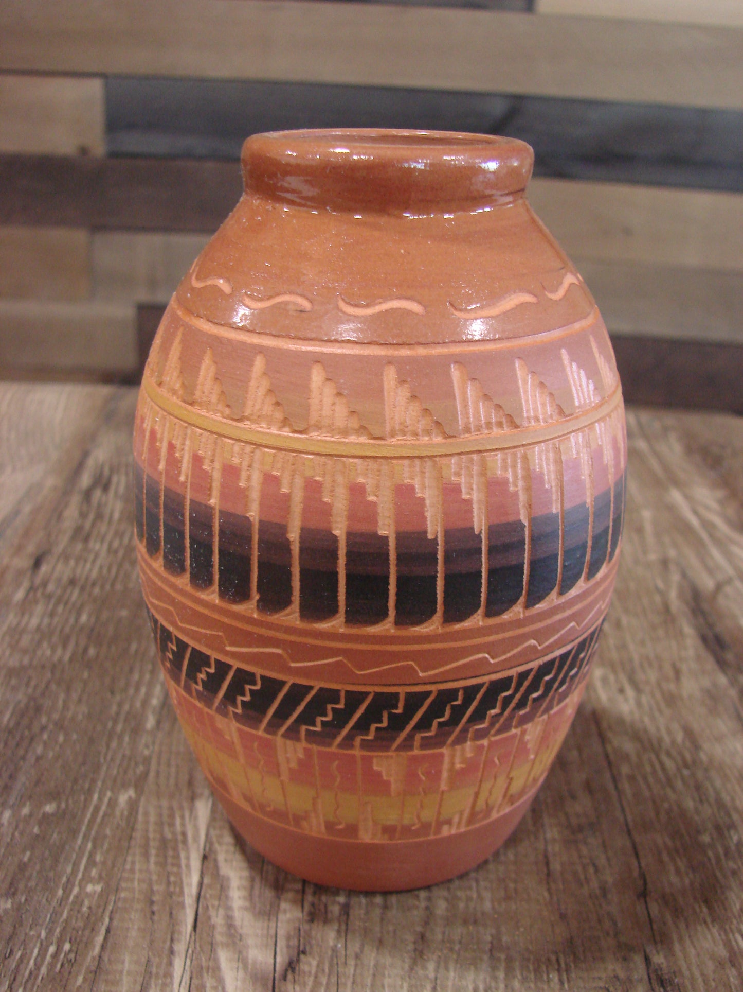 Native American Hand Etched & Hand Painted Pottery - Gilmore