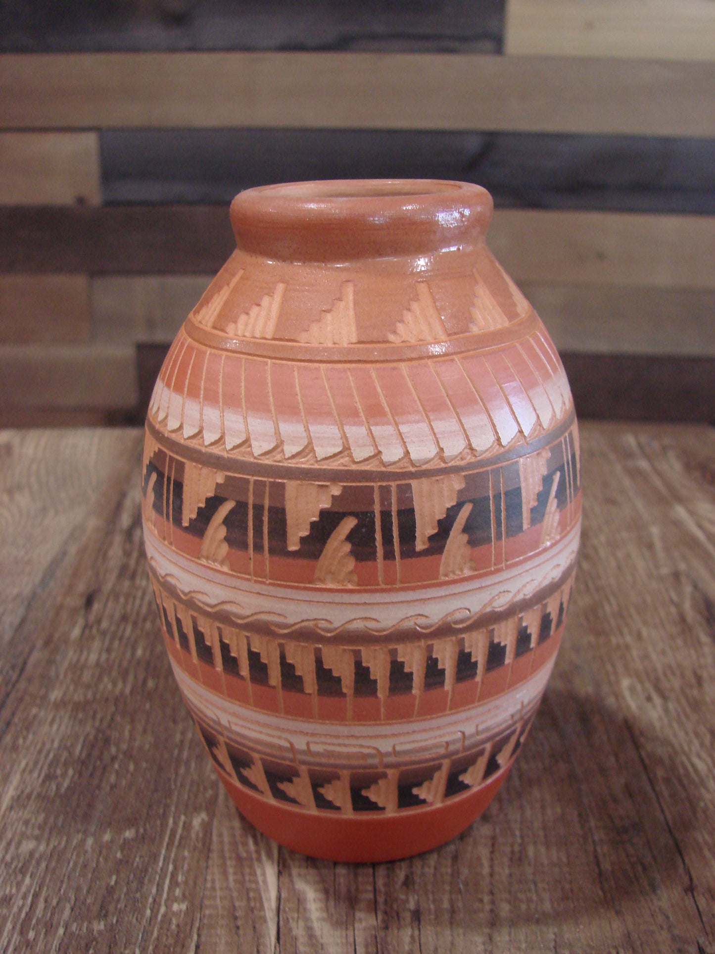 Native American Hand Etched & Hand Painted Pottery - Gilmore
