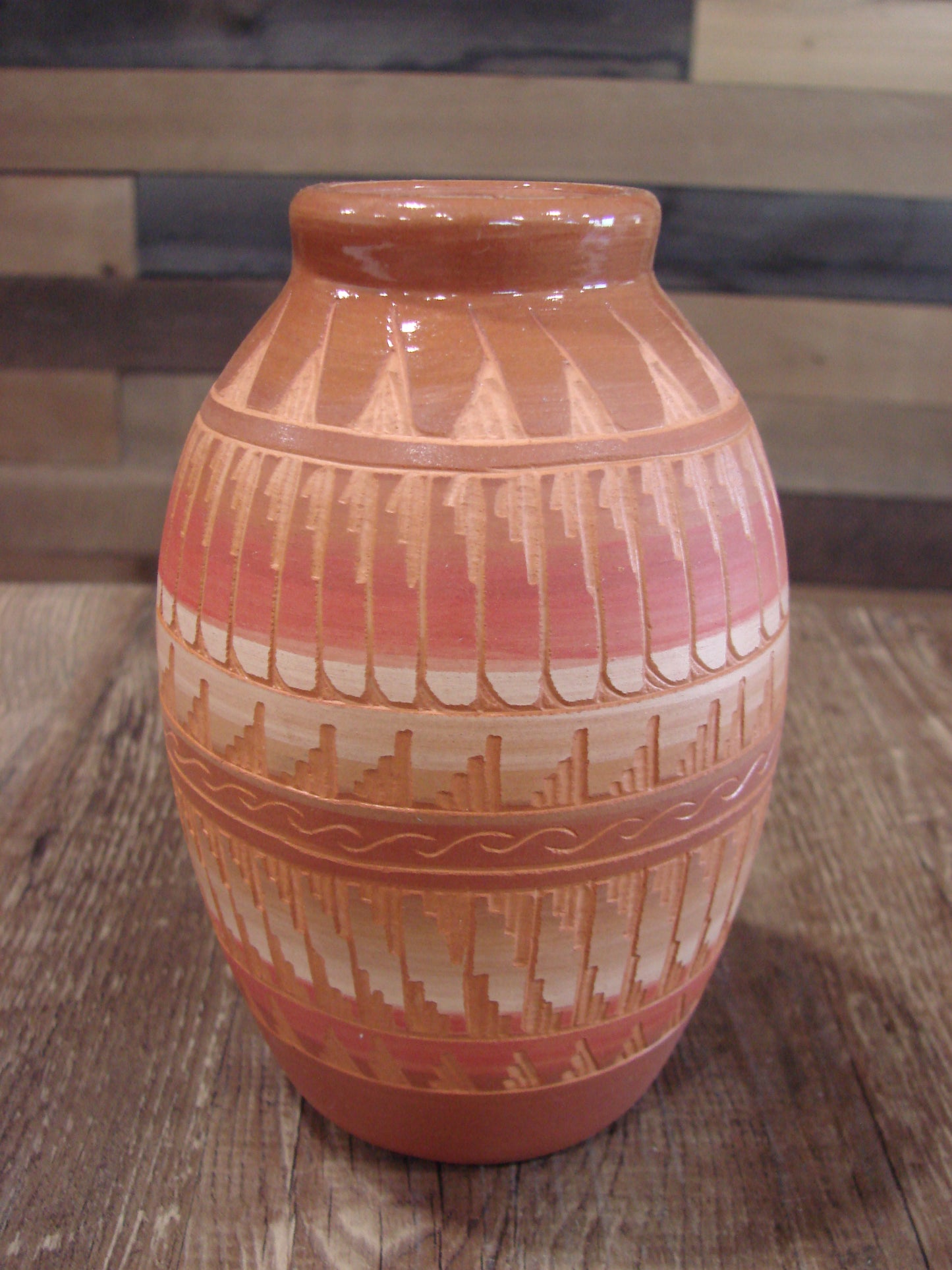 Native American Hand Etched & Hand Painted Pottery - Gilmore